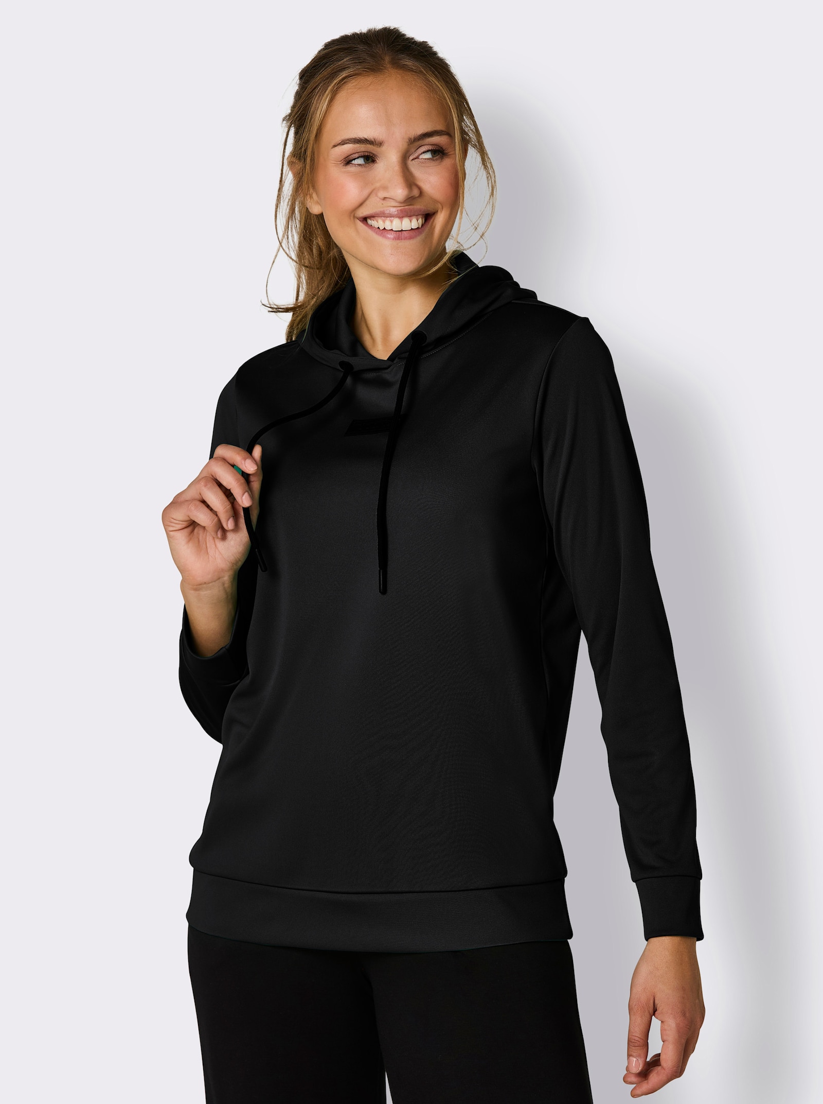 Catamaran Sports Sweatshirt met in wijdte verstelbare capuchon - zwart