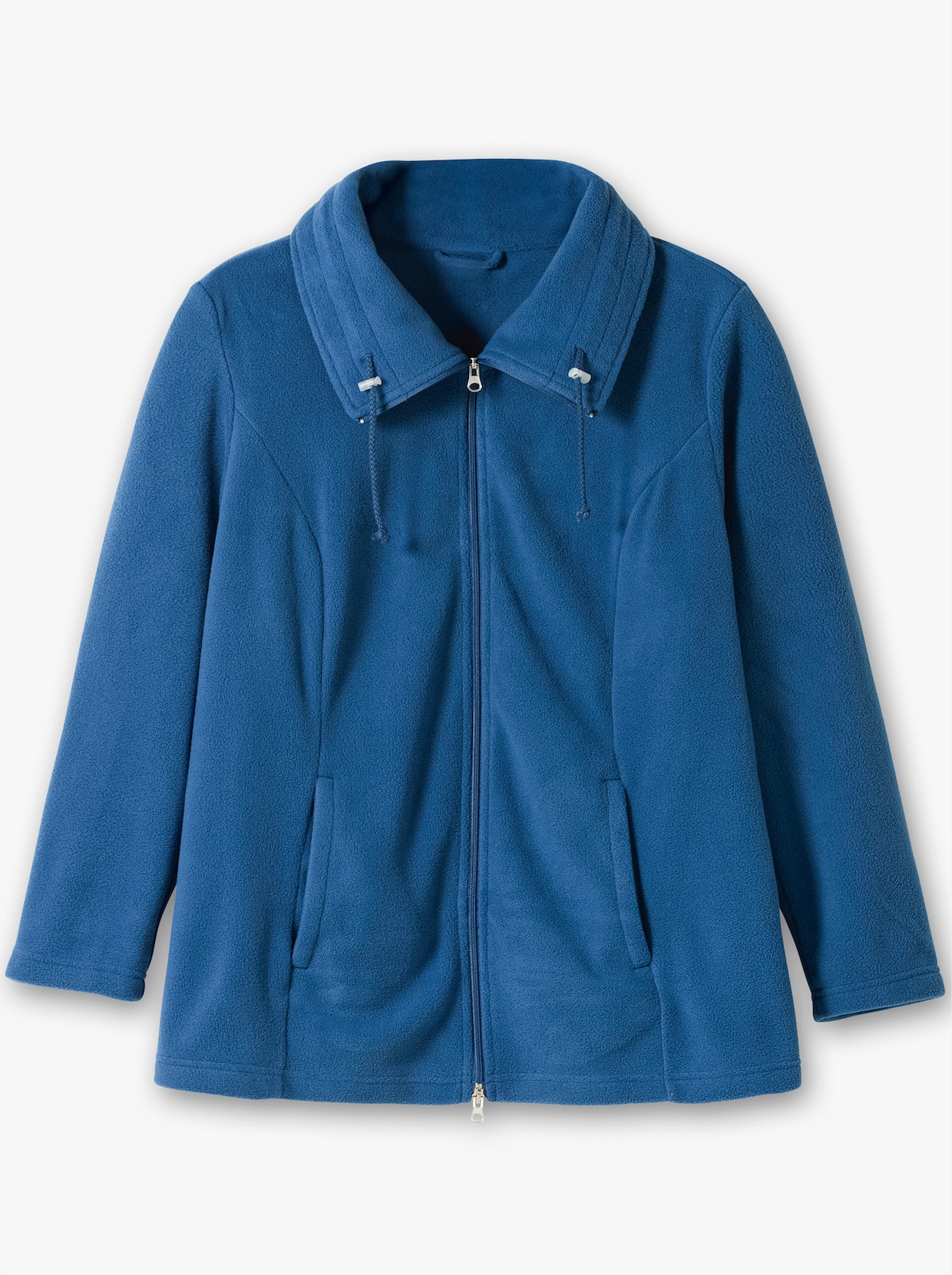 Fleecejacke mit 2-Wege-Reißverschluss - marine