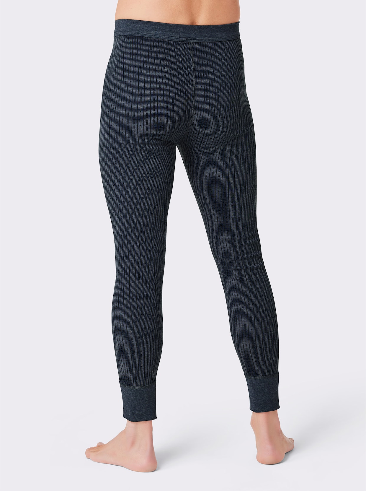 wäschepur men Herenlegging, lang - marine geprint