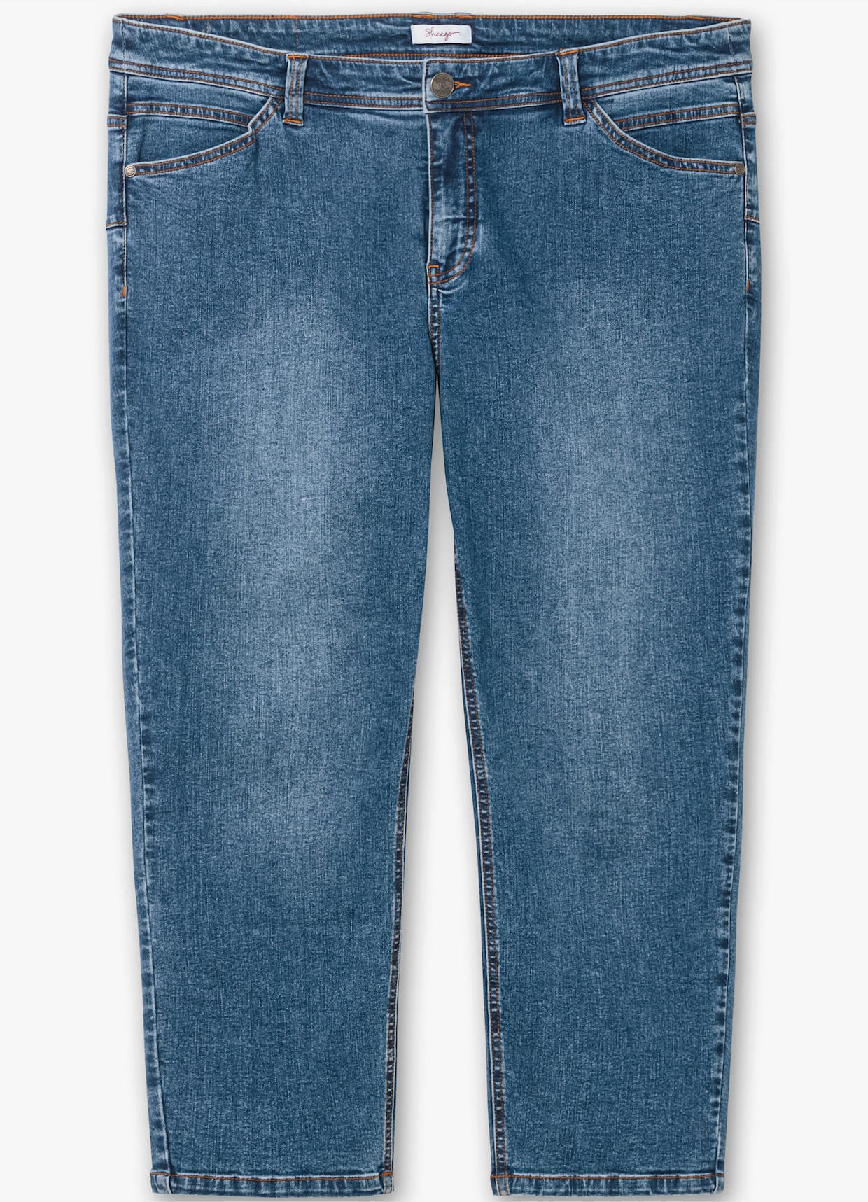 sheego High waist jeans - blue denim
