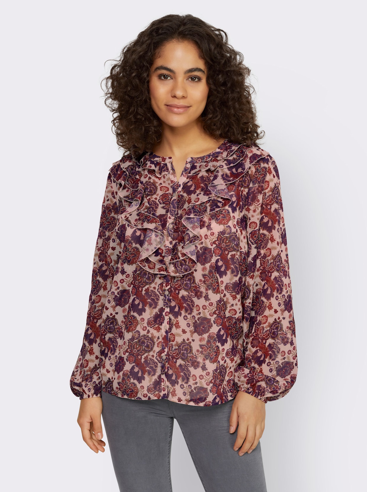 heine Blouse met print - ivoor/rozenhout bedrukt