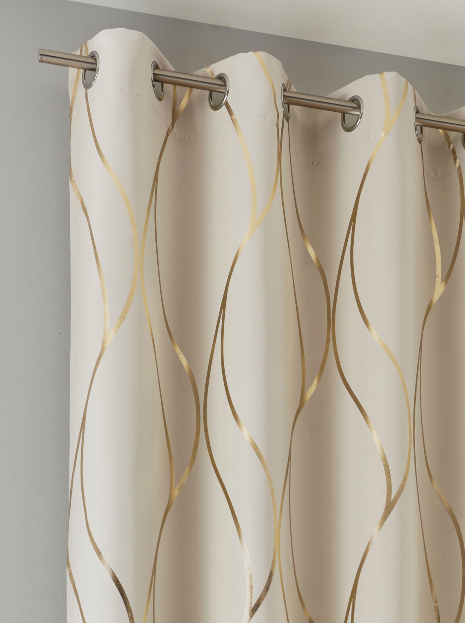 heine home Verdunklungsschal - beige-goldfarben