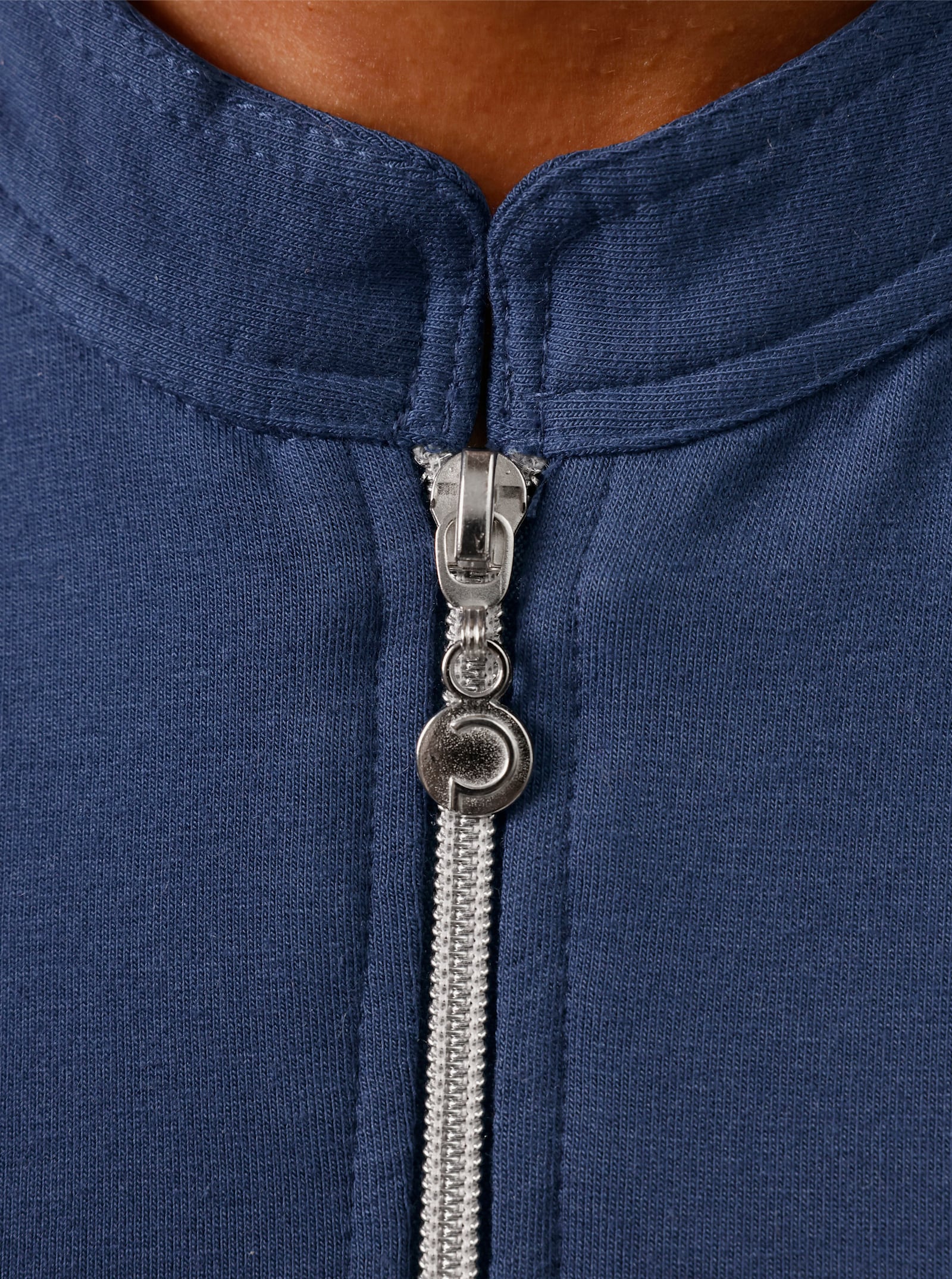 CREATION L PREMIUM Shirtjacke in French-Terry-Qualität - marine