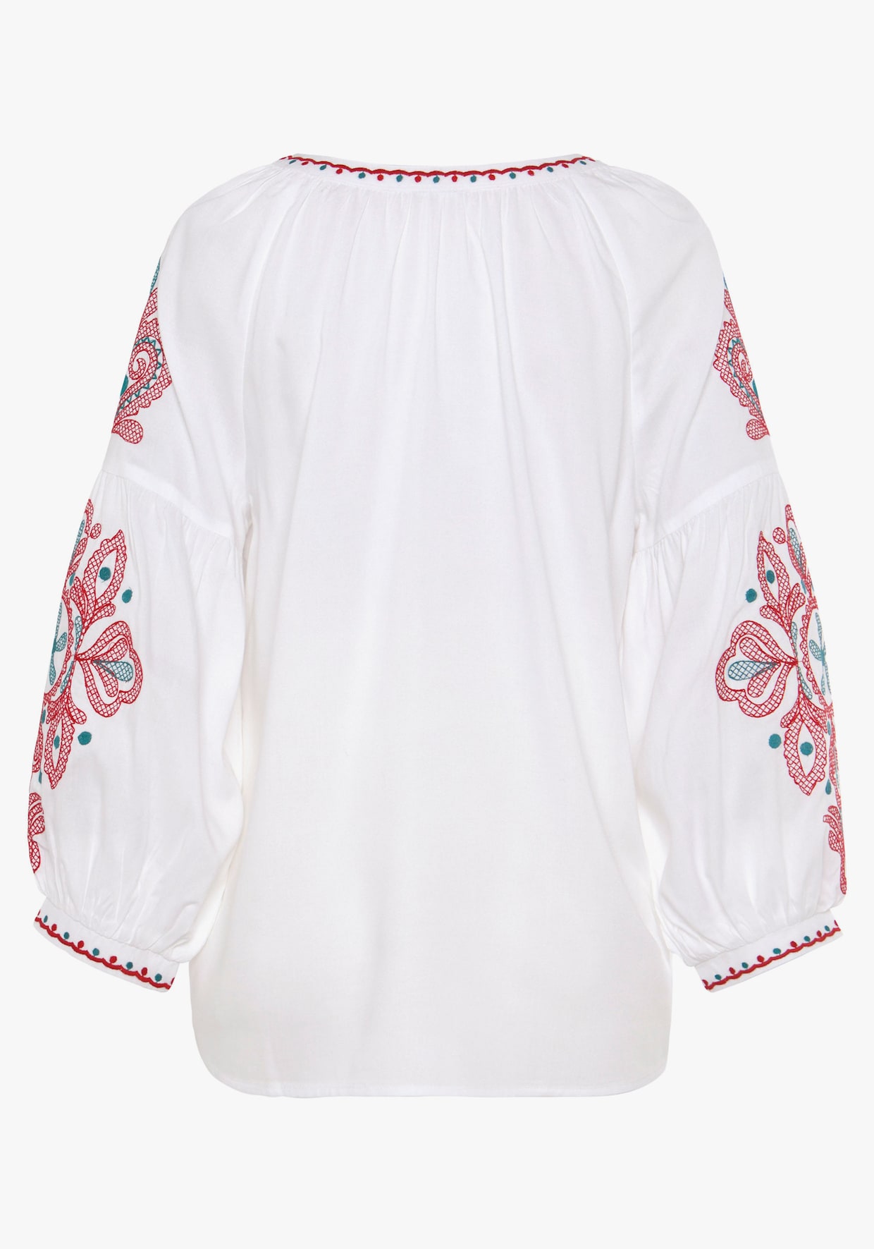 LASCANA Blouse met lange mouwen - wit/rood/blauw