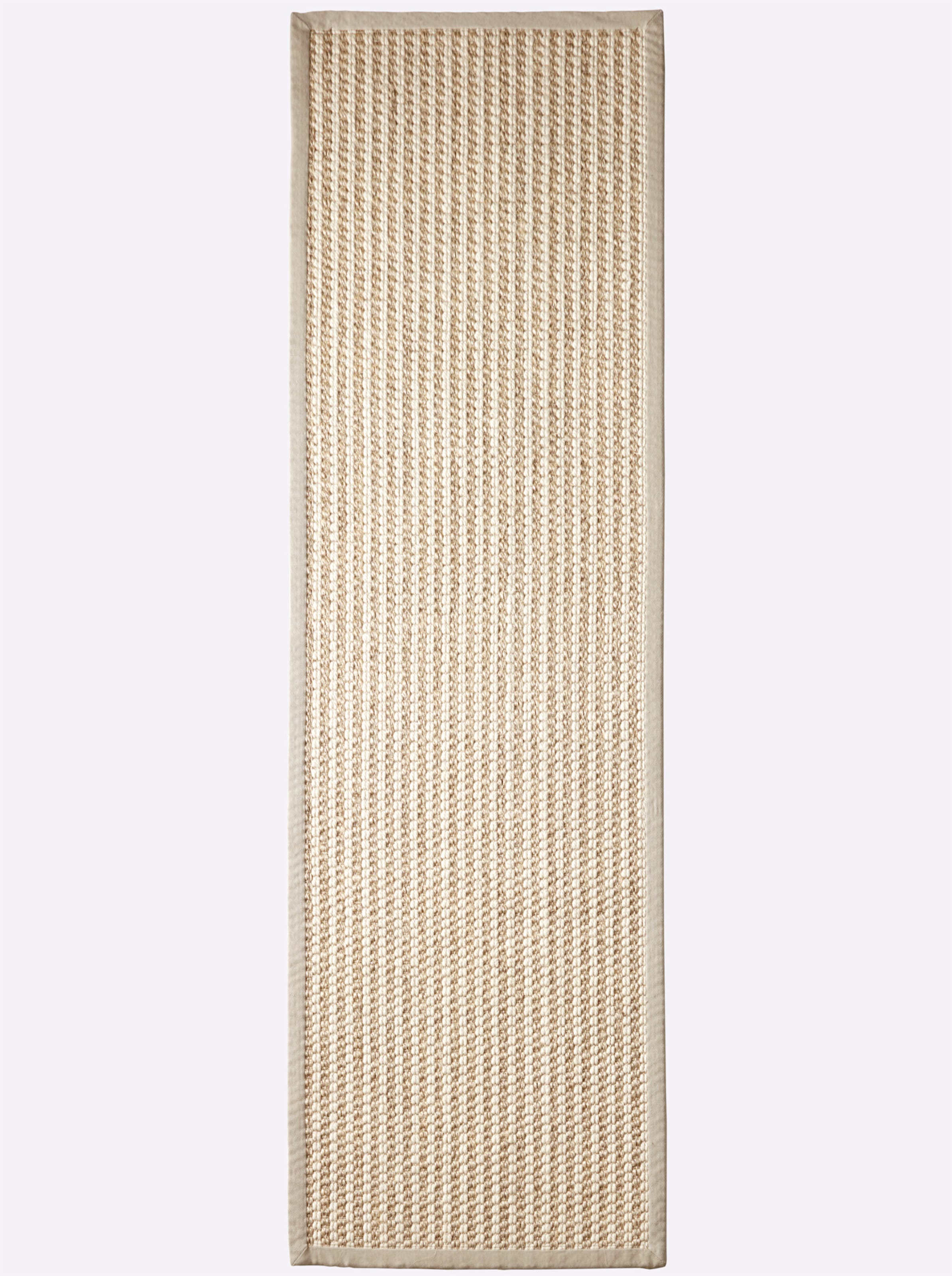 Sisal Teppich günstig Kaufen-Teppich in offwhite von heine home. Teppich in offwhite von heine home <![CDATA[Teppich Natur pur. Sisal/Wollmischung mit Baumwollbordüre. Rückseite mit Latex rutschhemmend beschichtet.]]>. 