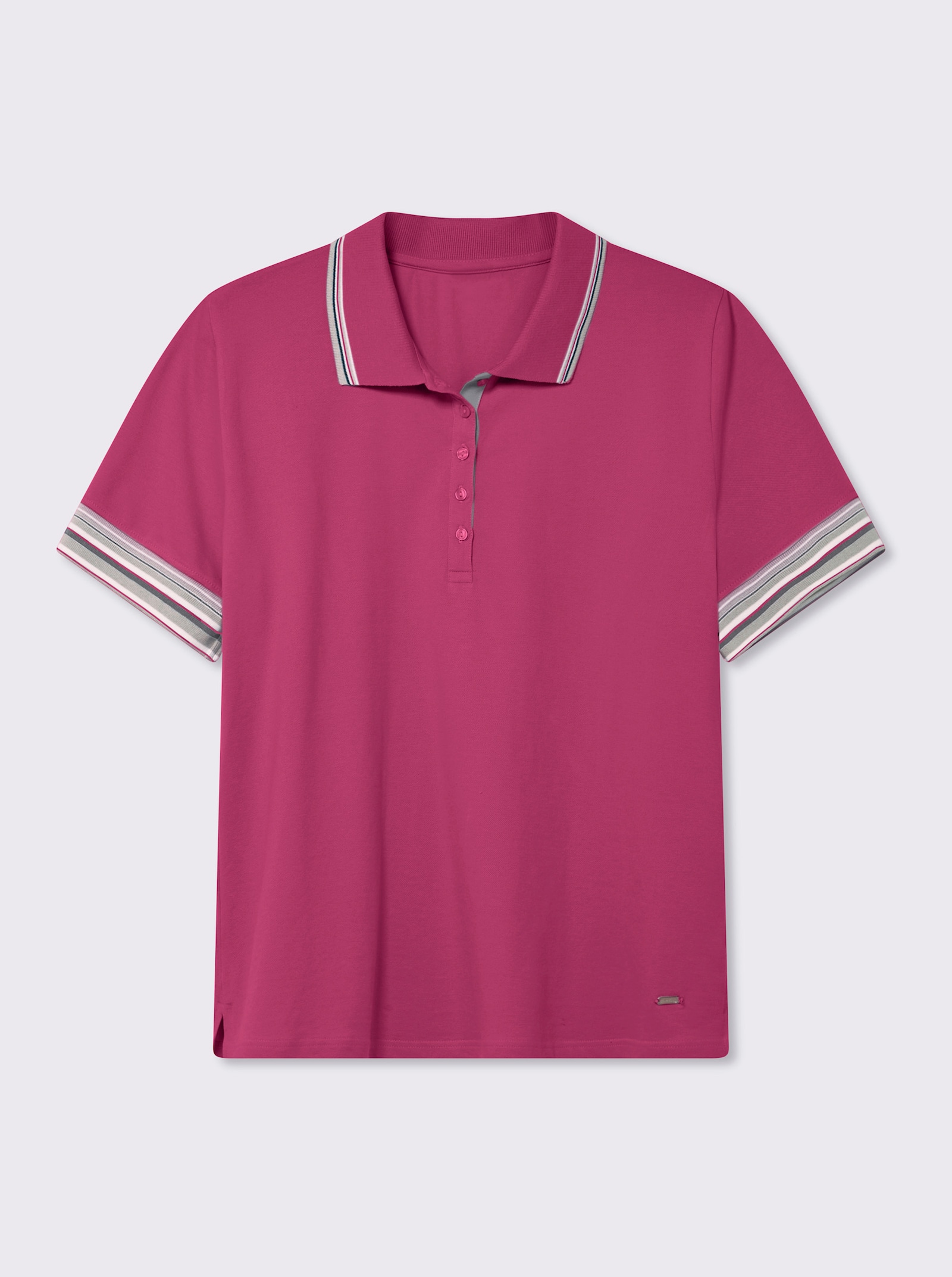 Poloshirt in Pikee-Qualität - fuchsia