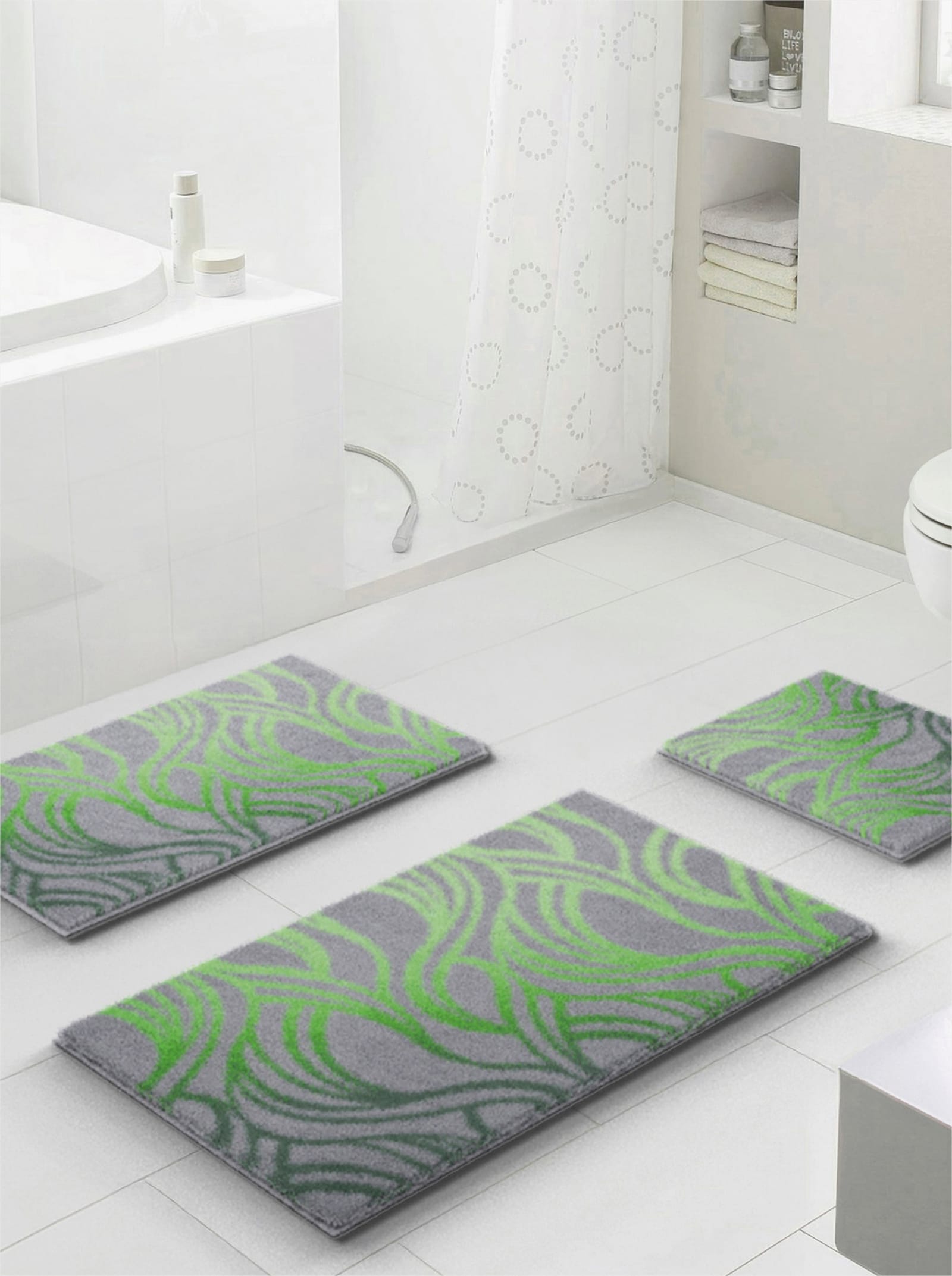 Grund Badematte - grün-grau