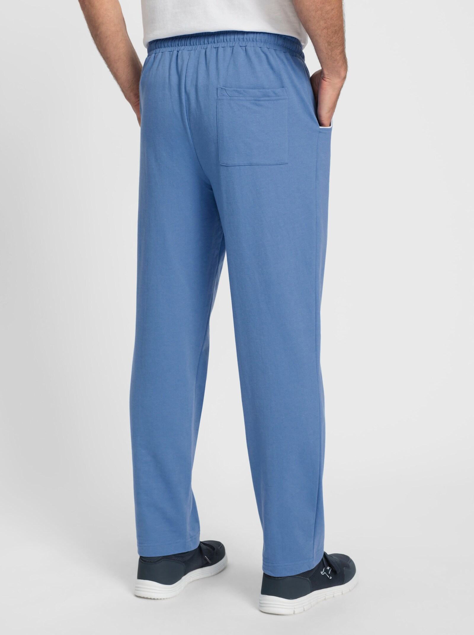 Catamaran Sports Vrijetijdsbroek met doorgestikte bies - middenblauw