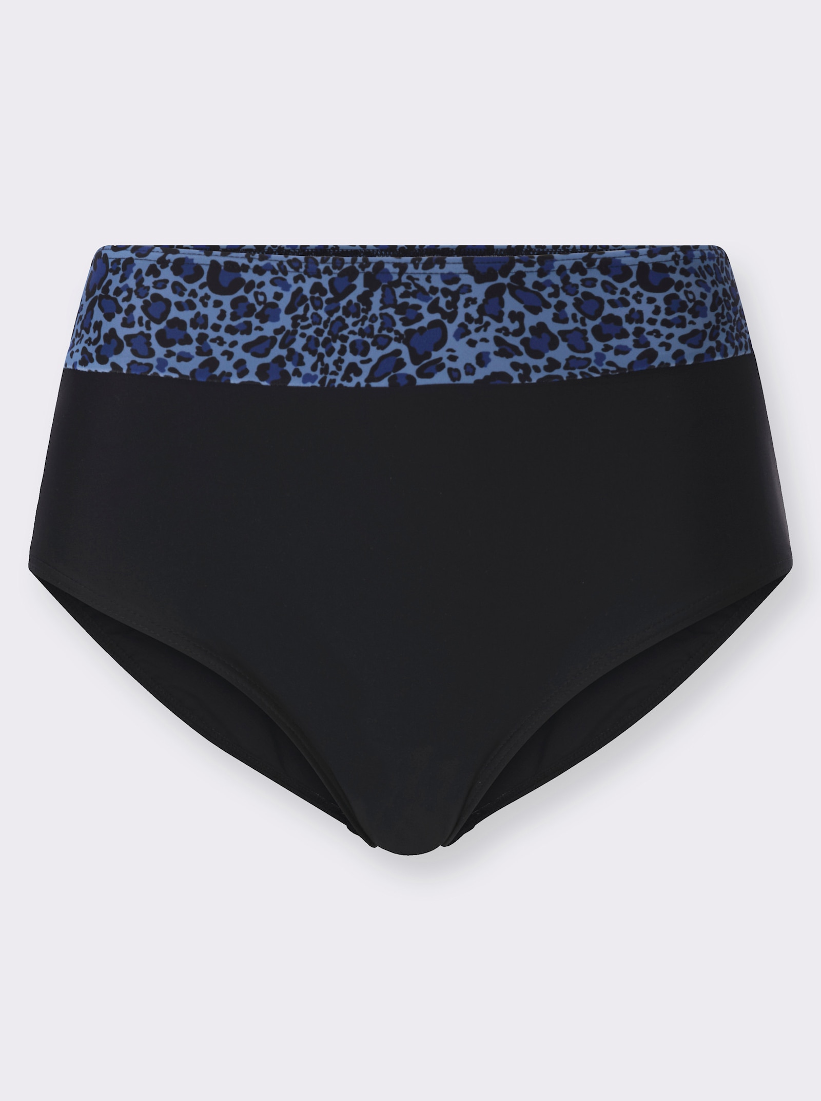 Bikinibroekje Bies met luipaardpatroon - koningsblauw bedrukt