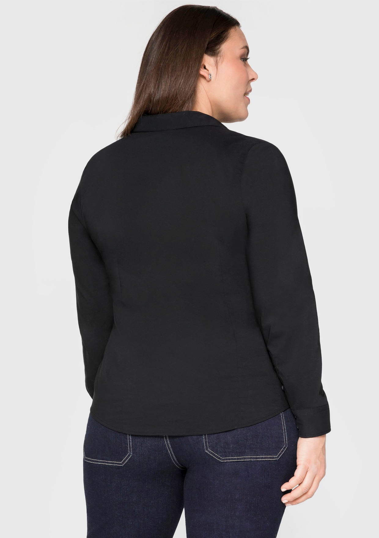 sheego Stretchblouse - zwart