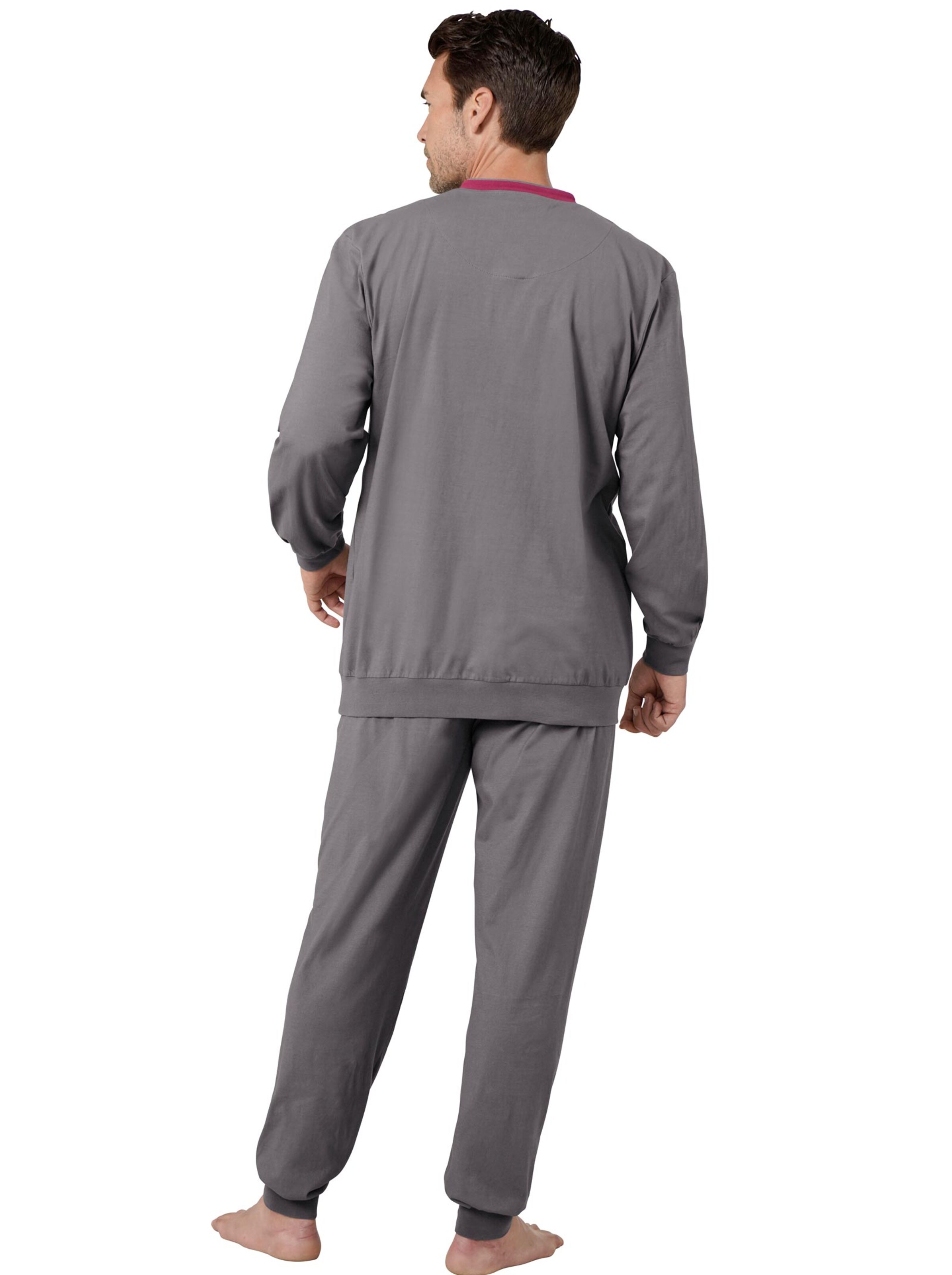 KINGsCLUB Schlafanzüge - bordeaux + taupe