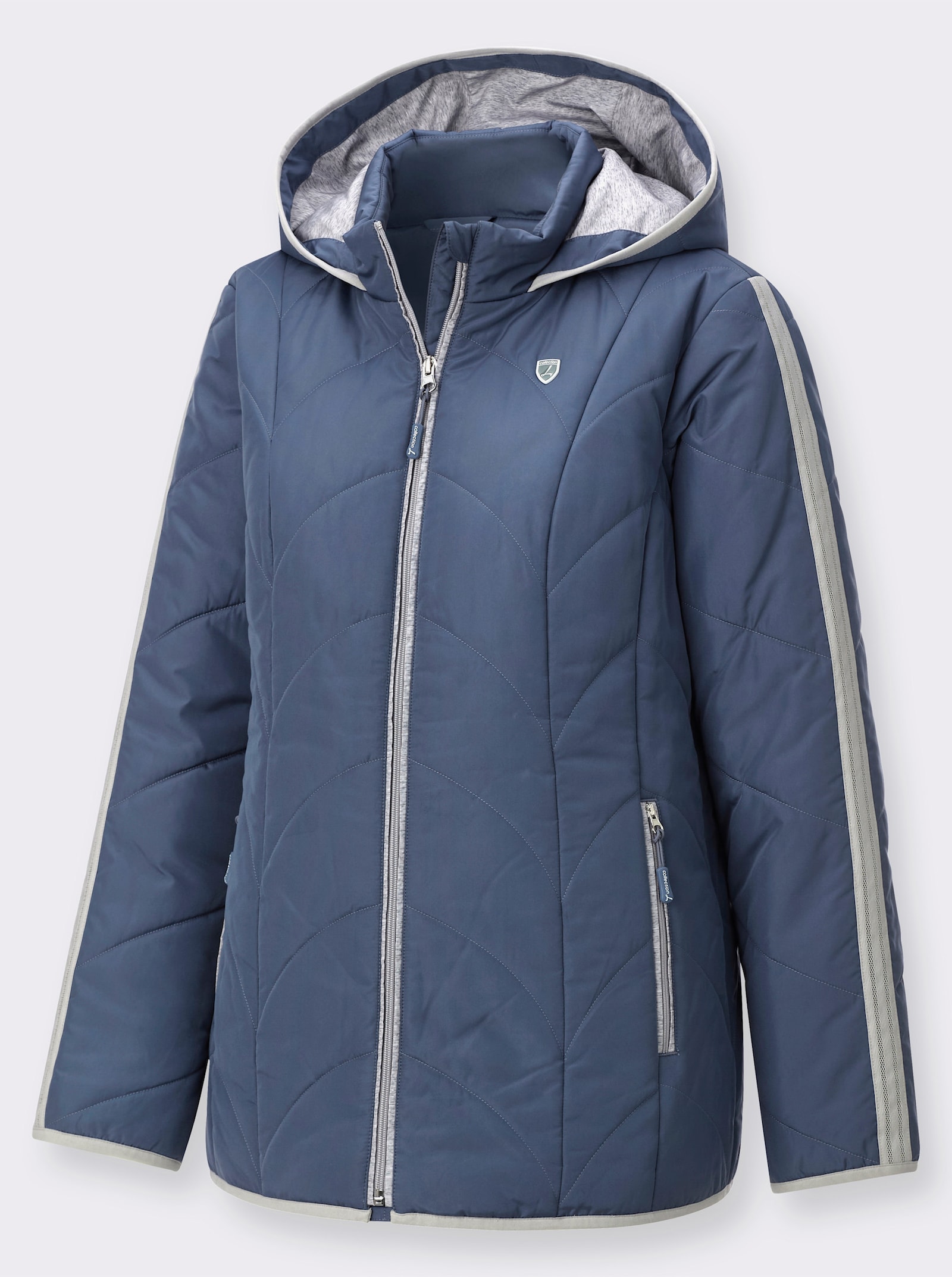 Steppjacke mit Innentasche - rauchblau