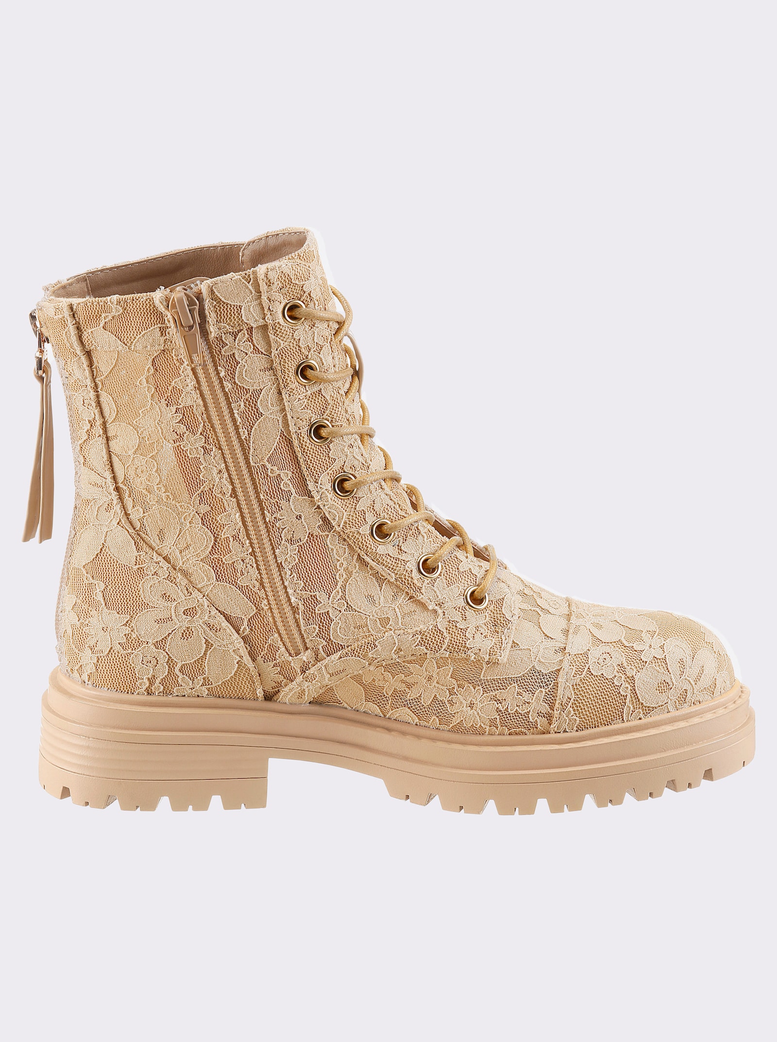 heine Schnürstiefelette - camel