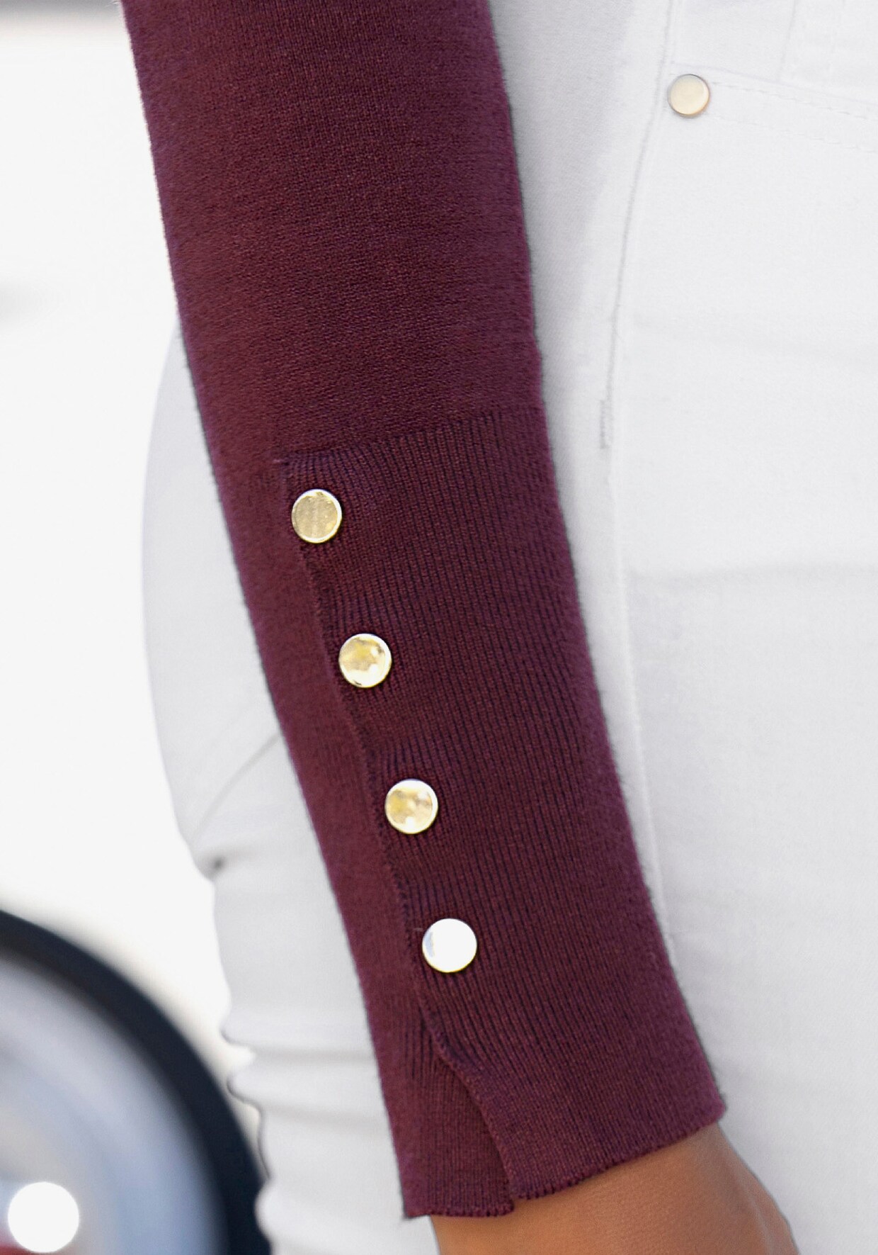 LASCANA Gebreide pullover - braamrood/bordeaux