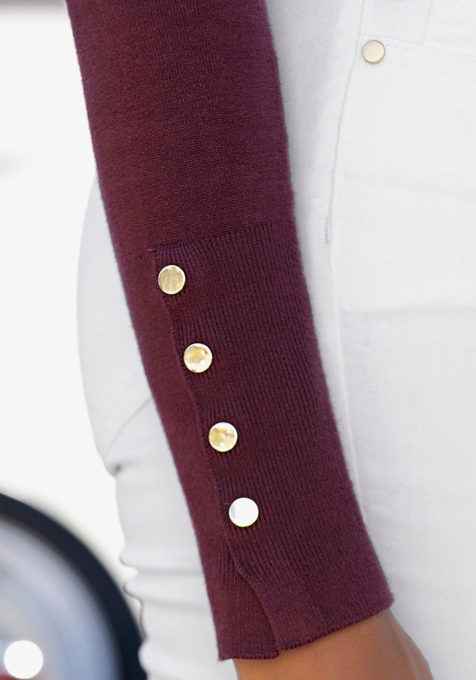 LASCANA Tricotvest - braamrood/bordeaux