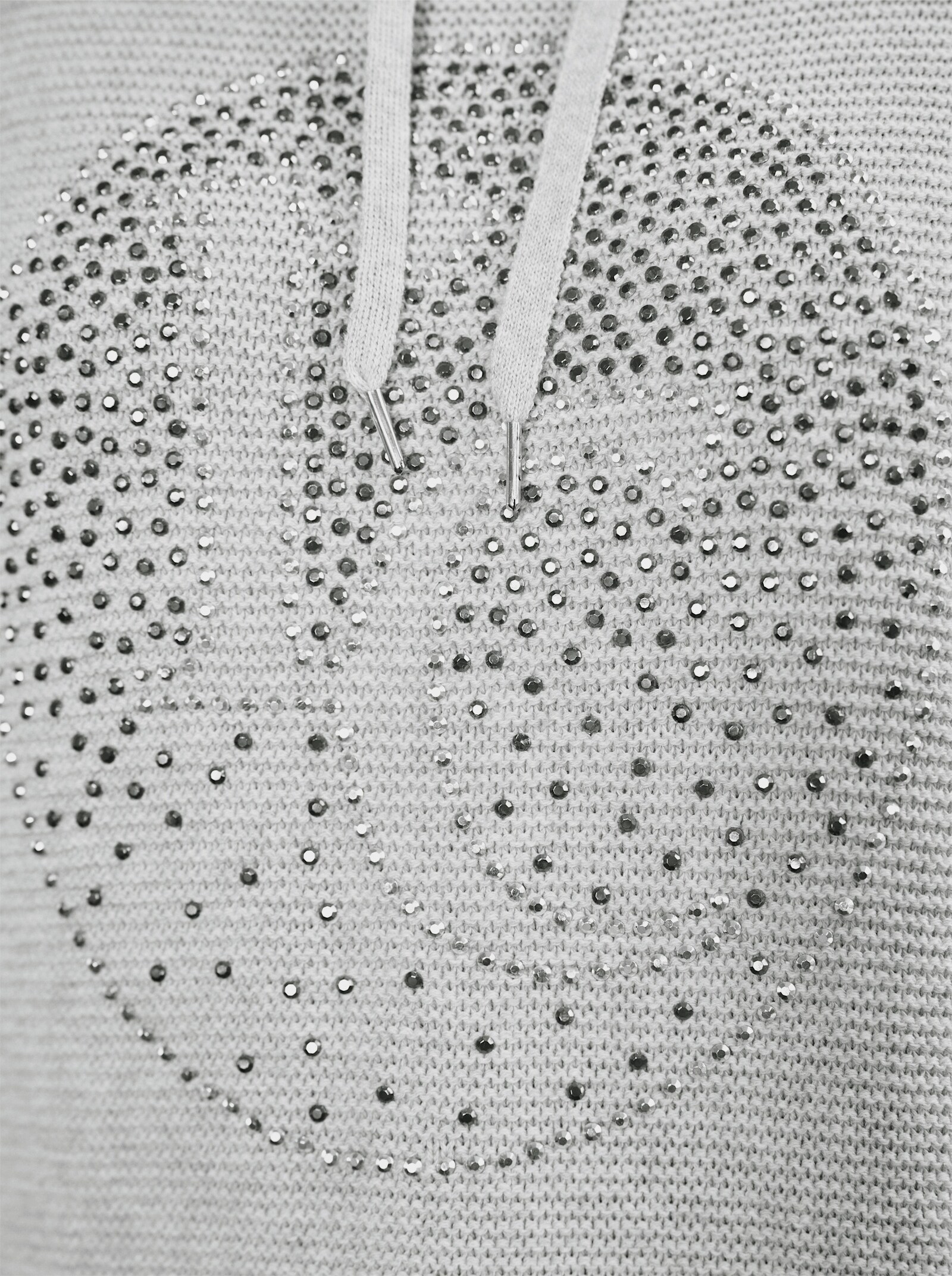 heine Pullover met opstaande kraag en glitterdetails - lichtgrijs gemêleerd