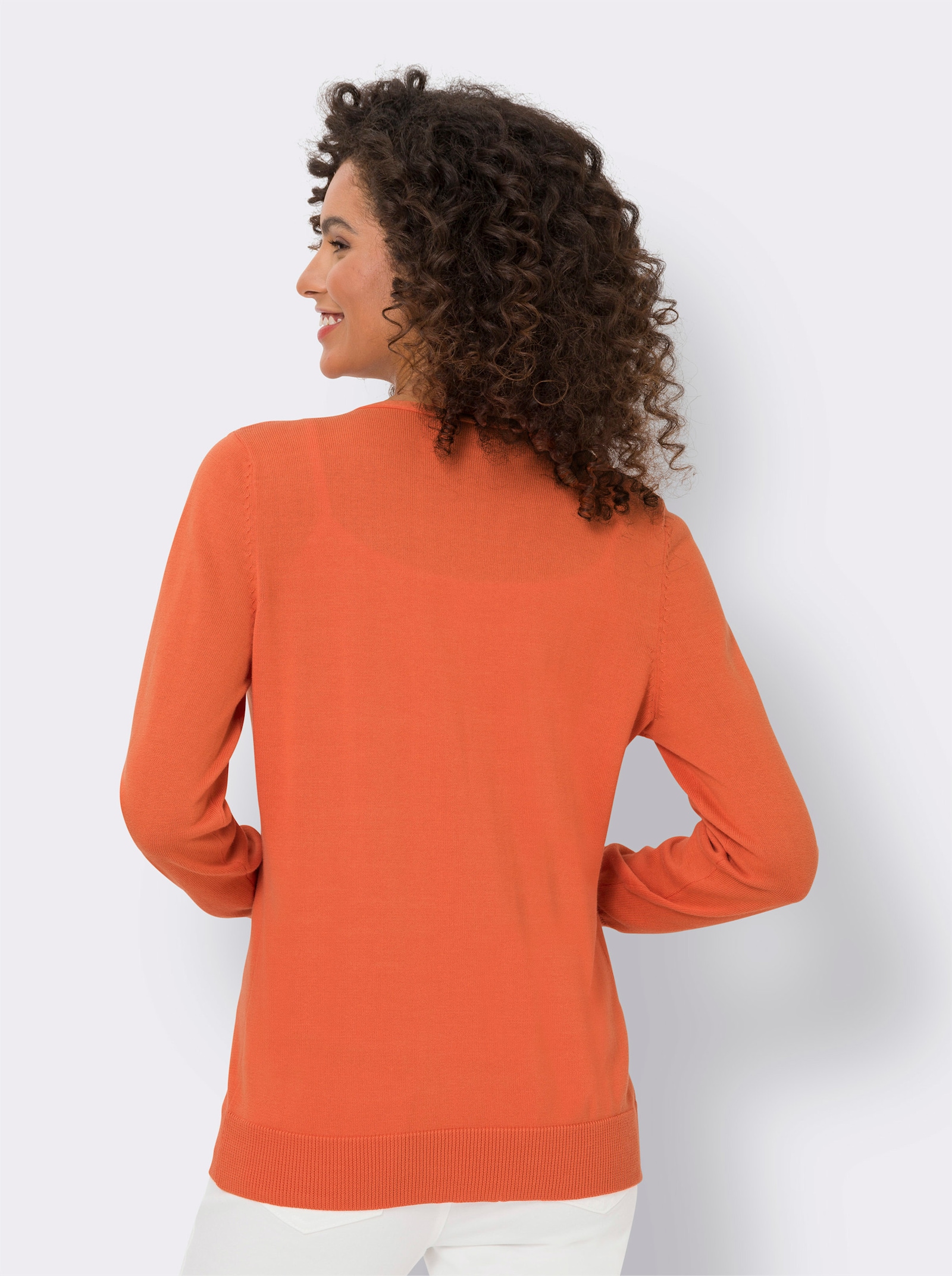 heine Feinstrickjacke im Cardigan-Style - orange