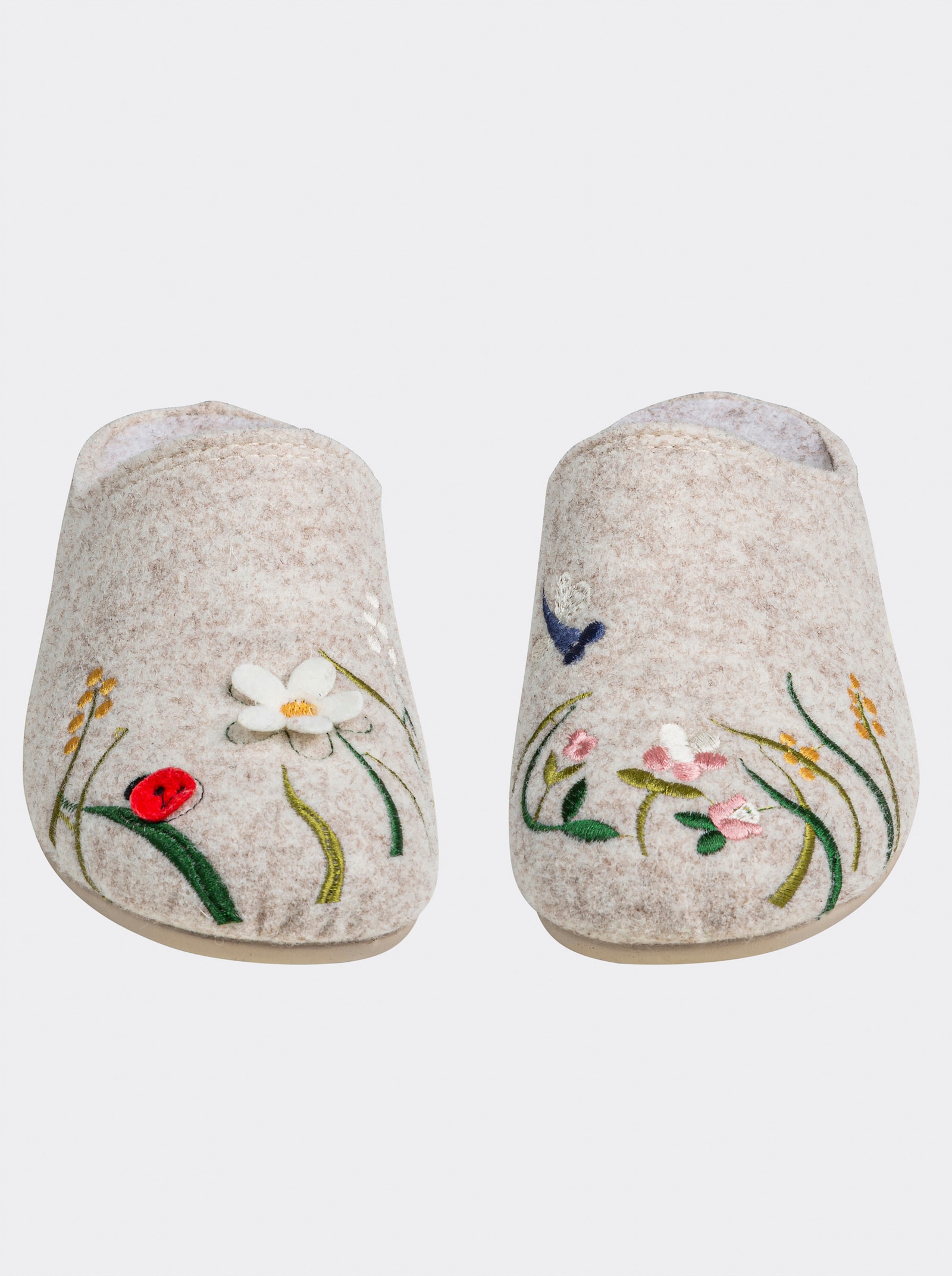 Thies Hausschuh - grau-bunt