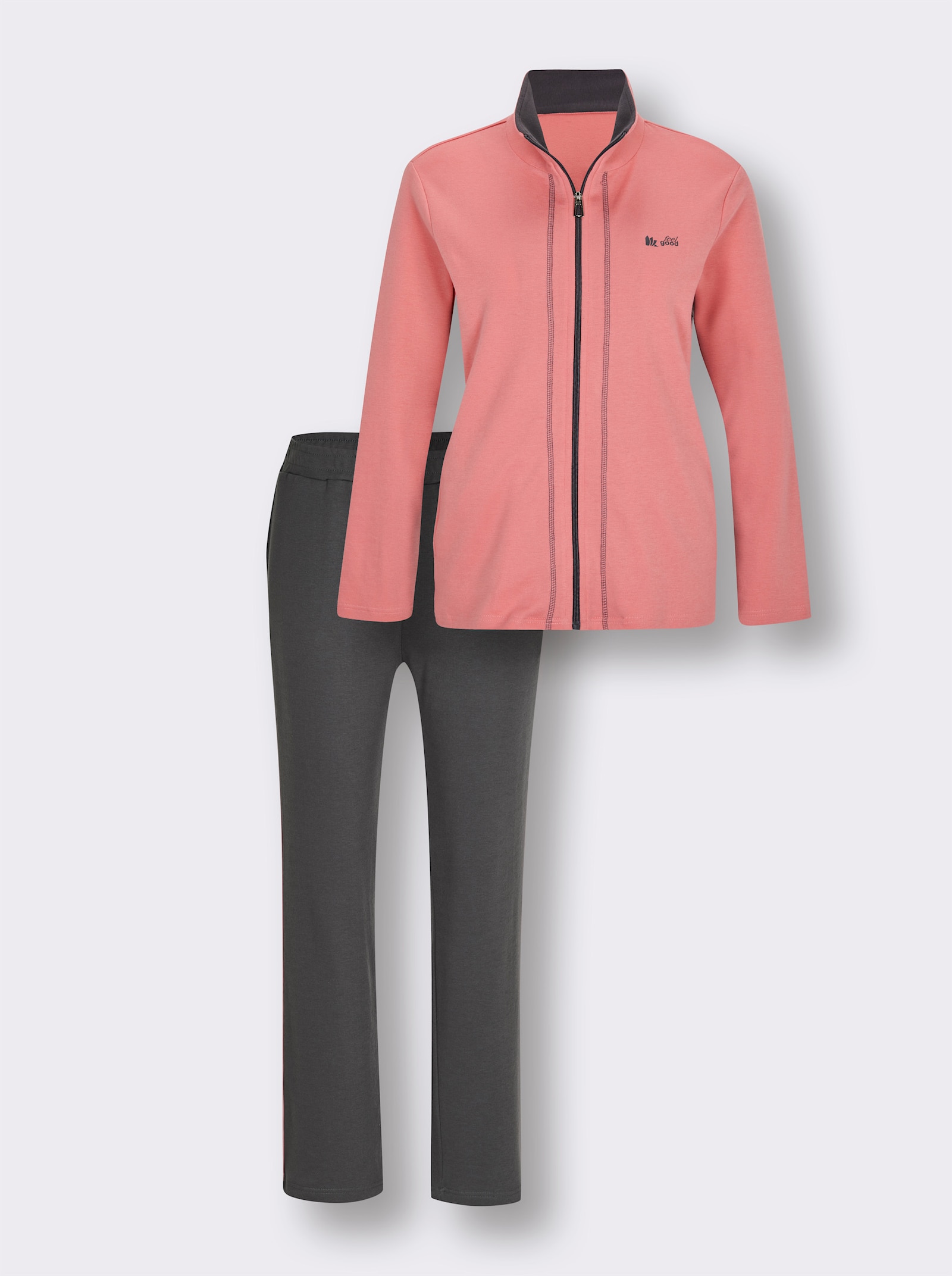 feel good Hausanzug - flamingo-anthrazit