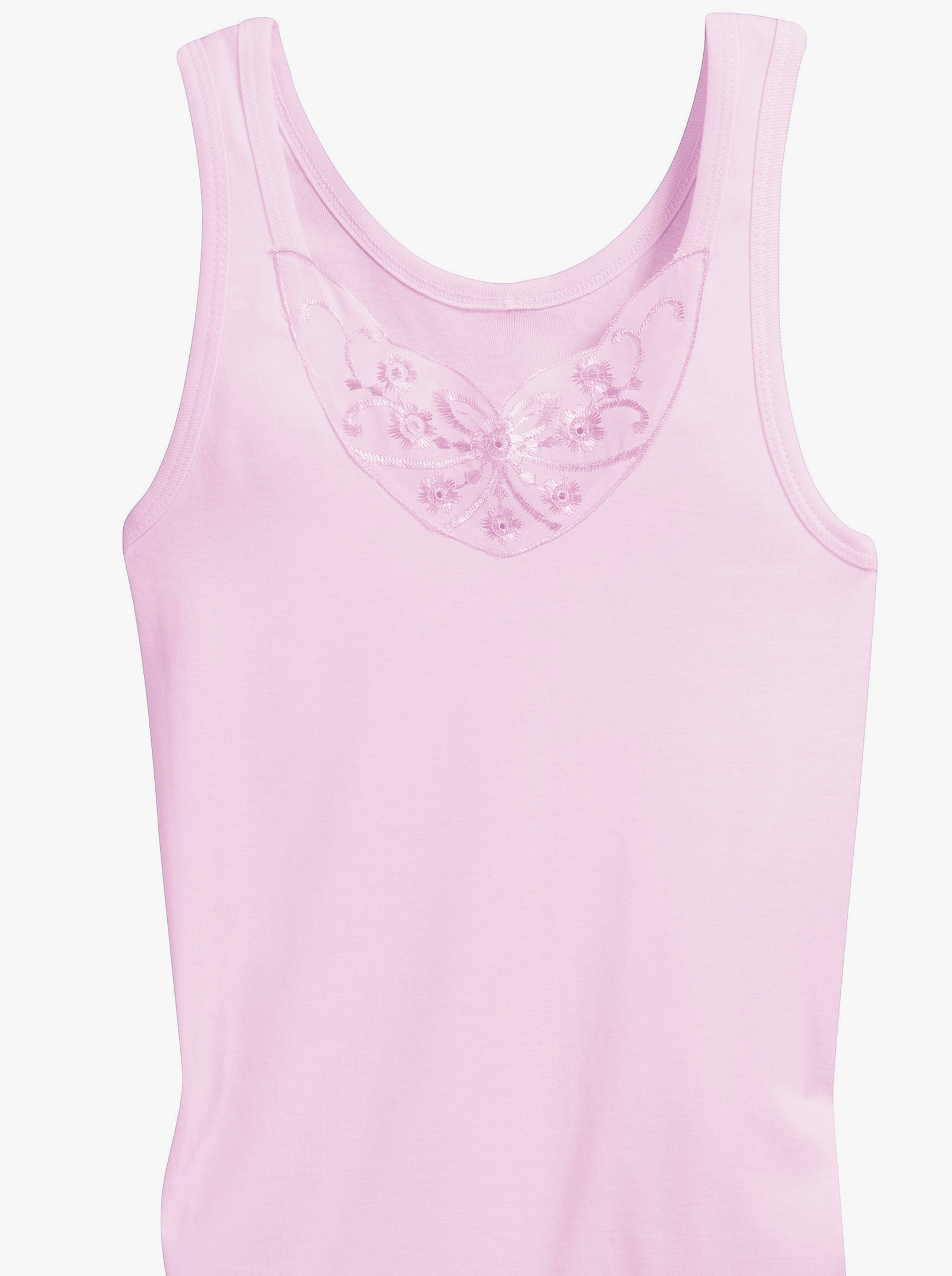 wäschepur Achselhemd im 3er Pack - rosé + bleu + mint