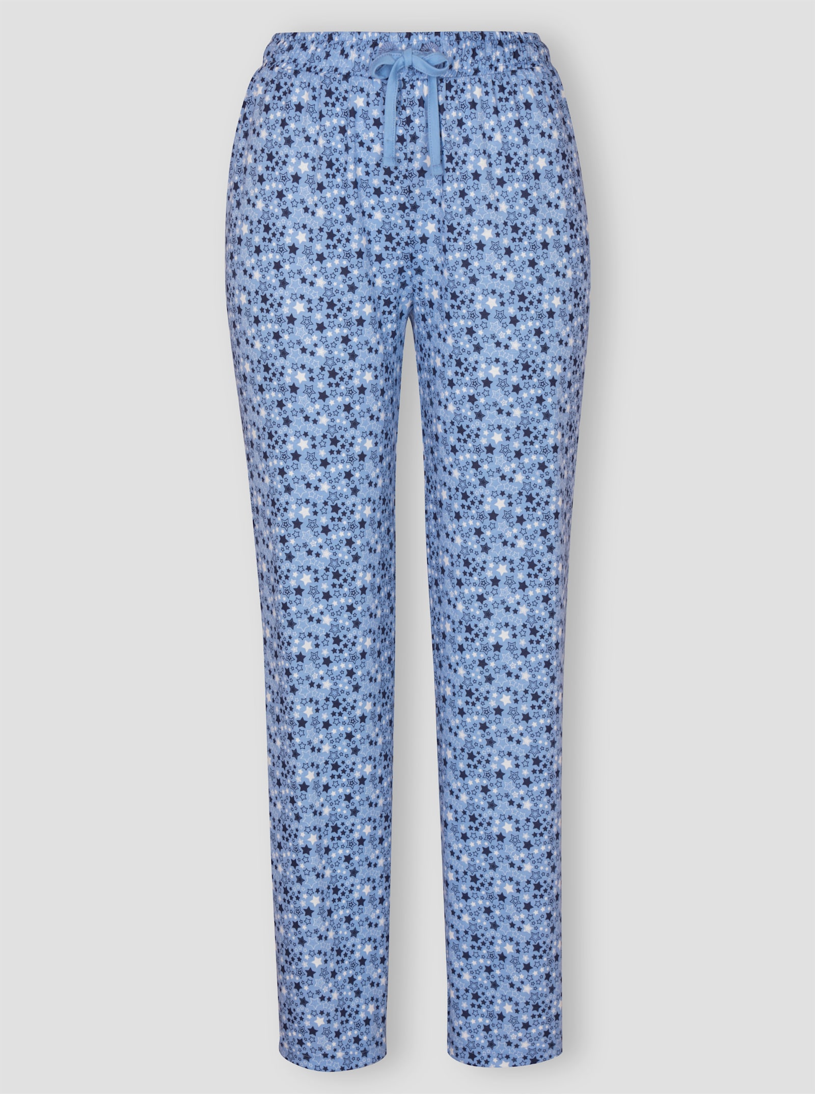 wäschepur Schlafanzug-Hose - himmelblau-marine-bedruckt