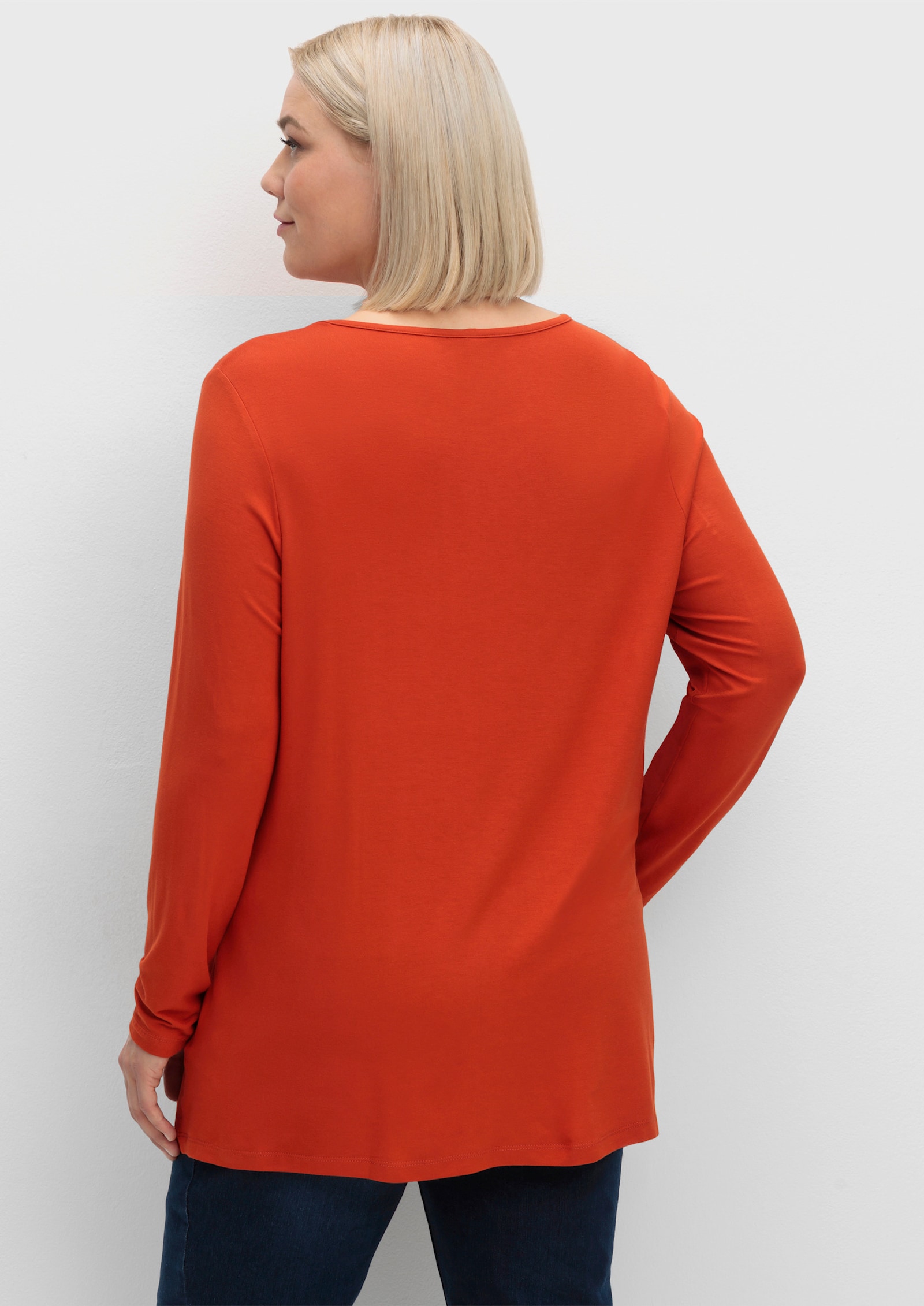 Longshirt in A-Form - rostrot