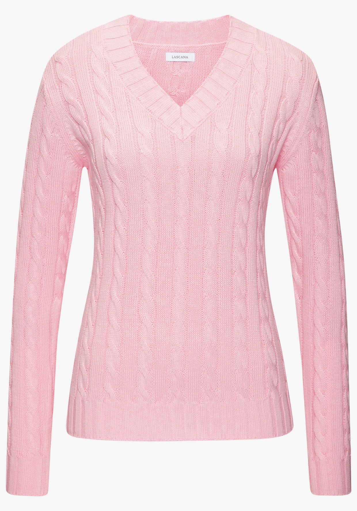 LASCANA Pull à encolure en V - rose