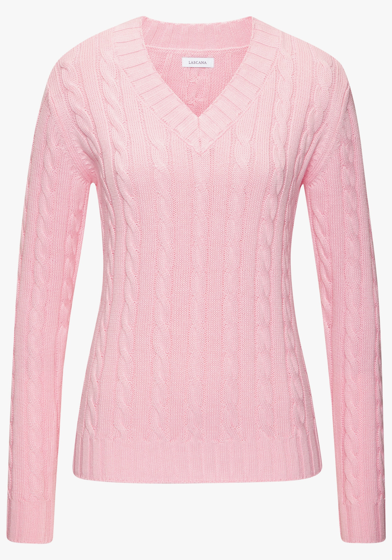 LASCANA V-Ausschnitt-Pullover - rosé