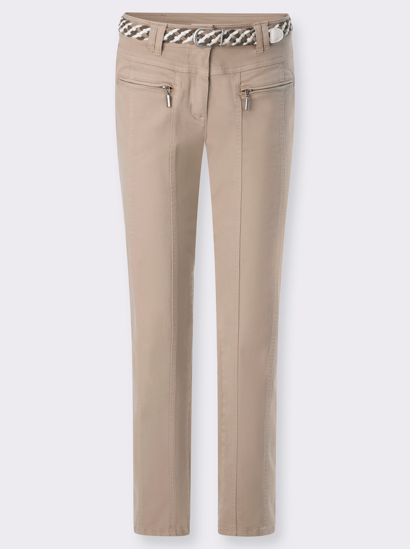 Hose in Baumwoll-Stretch-Qualität - beige