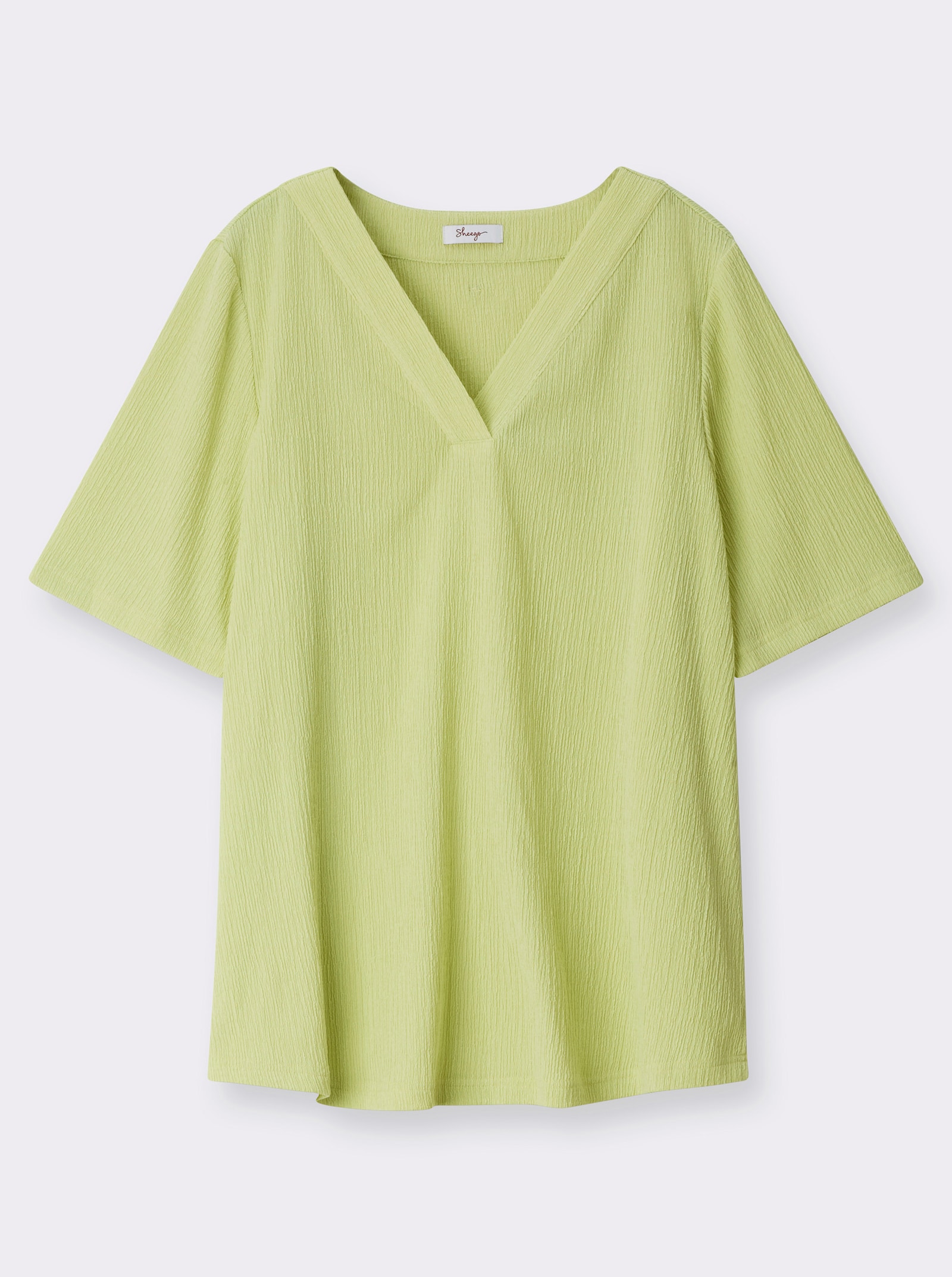 sheego Blusenshirt mit Halbarmen - pistazie