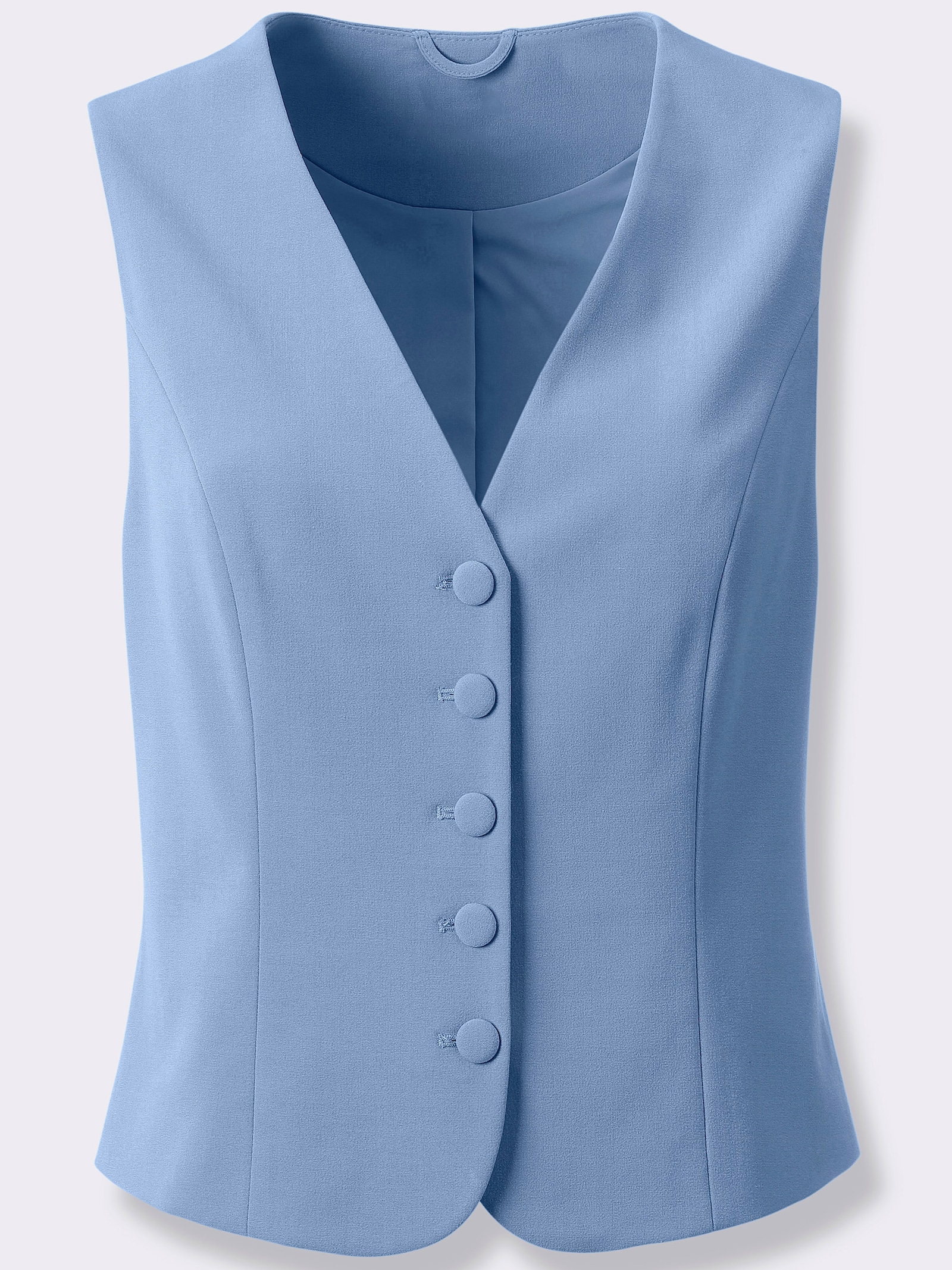 Anzugweste mit tiefem V-Ausschnitt - himmelblau