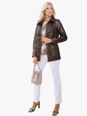 Lederimitat-Jacke - braun