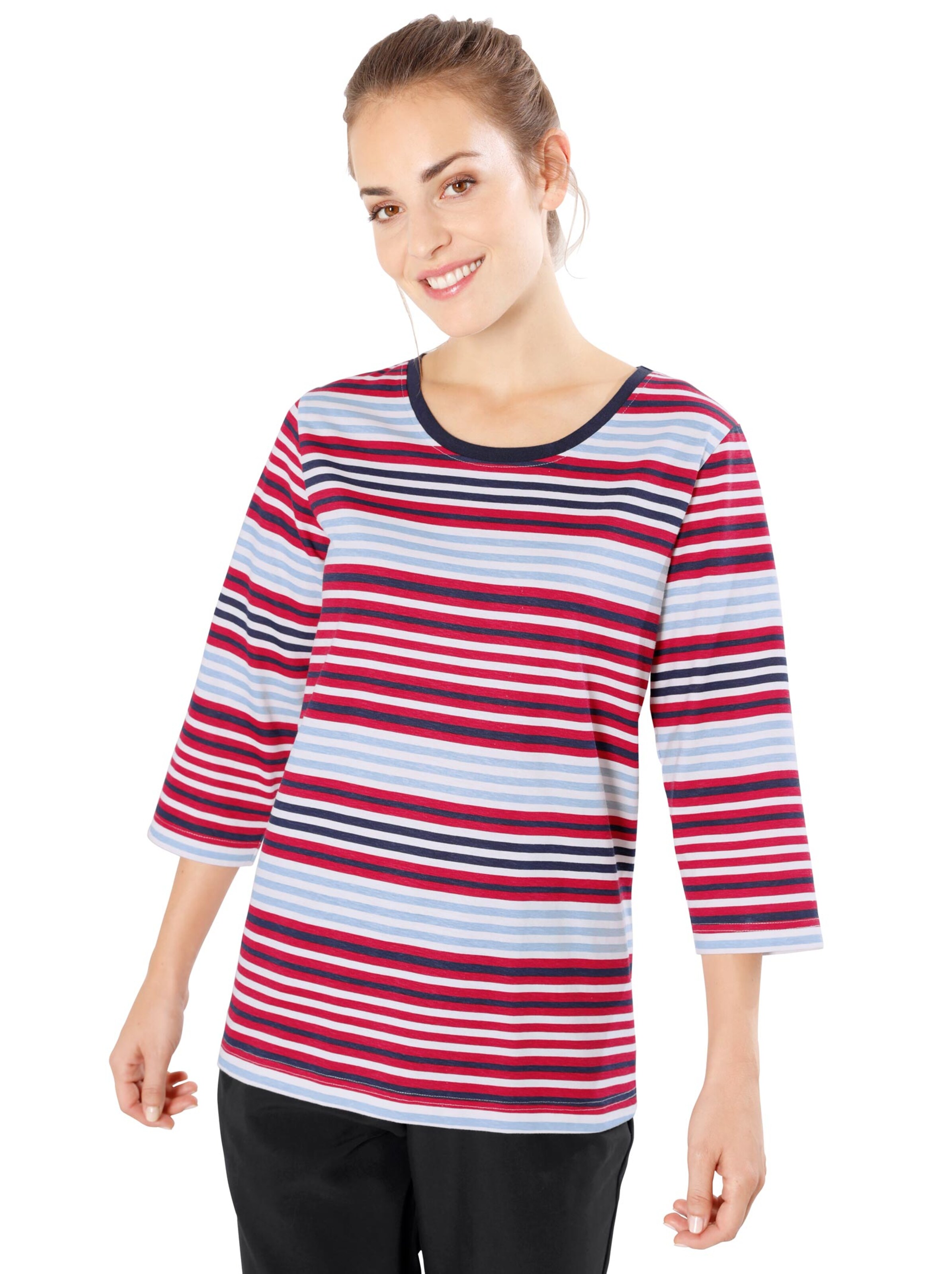 Freizeitshirt - rot-geringelt