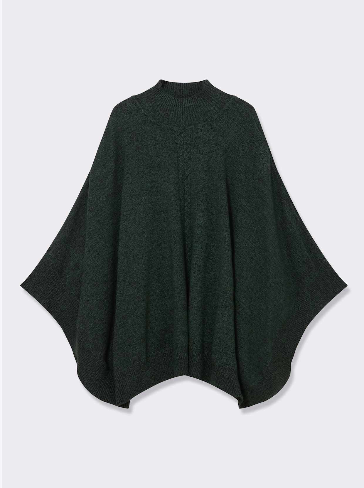 sheego Strickponcho - moos-meliert