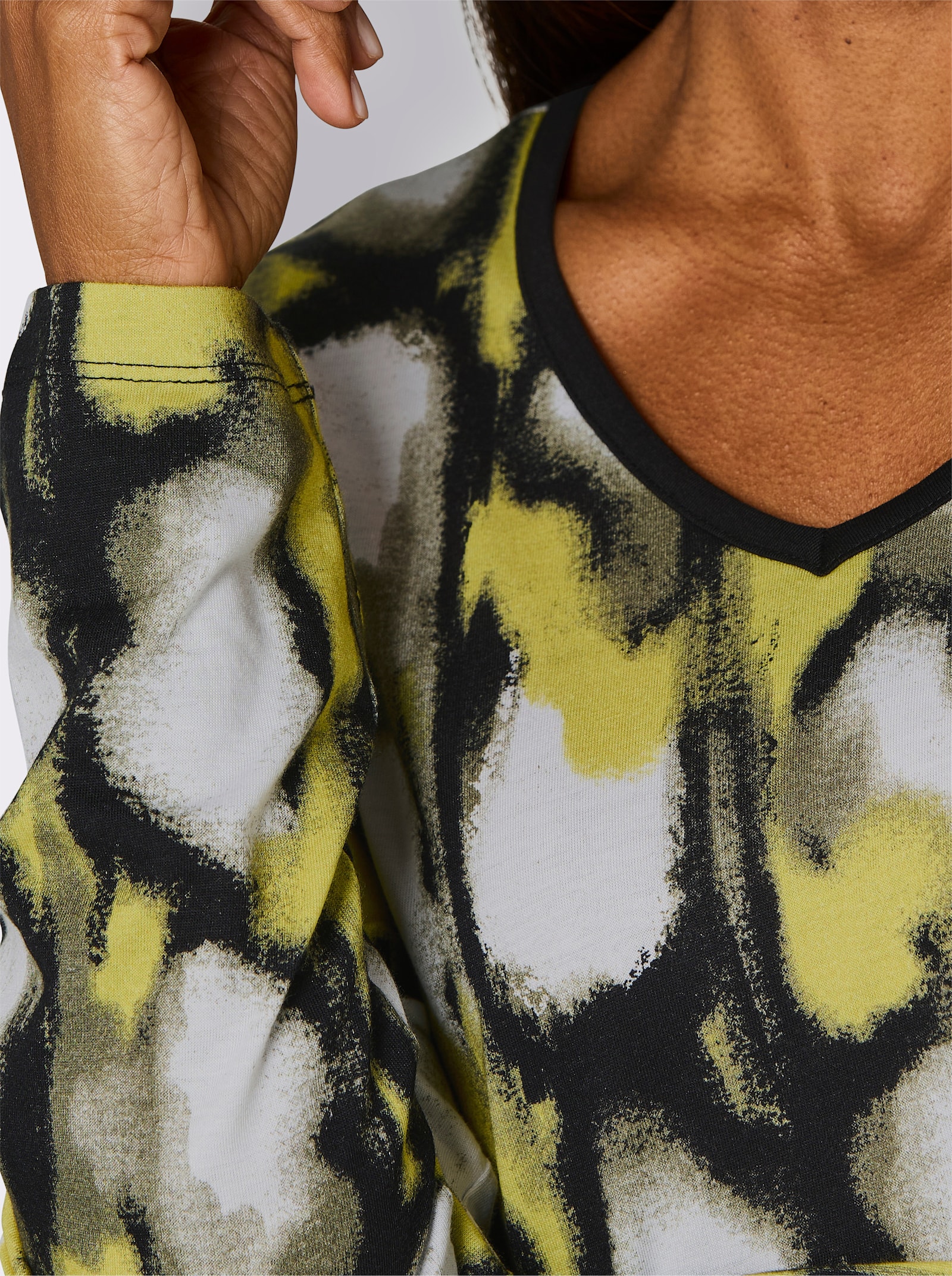 wäschepur Schlafanzug - schwarz-limone-bedruckt