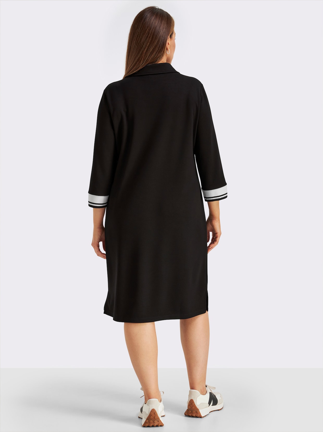 Polokleid im hochwertigen Modal-Mix - schwarz