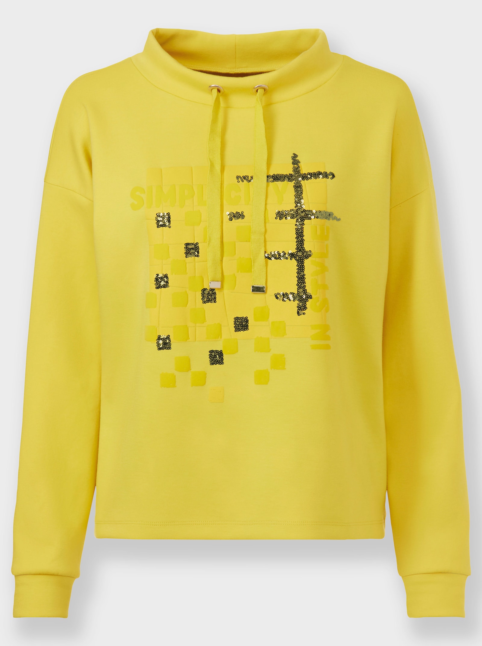 heine Sweatshirt mit Pailletten - limone