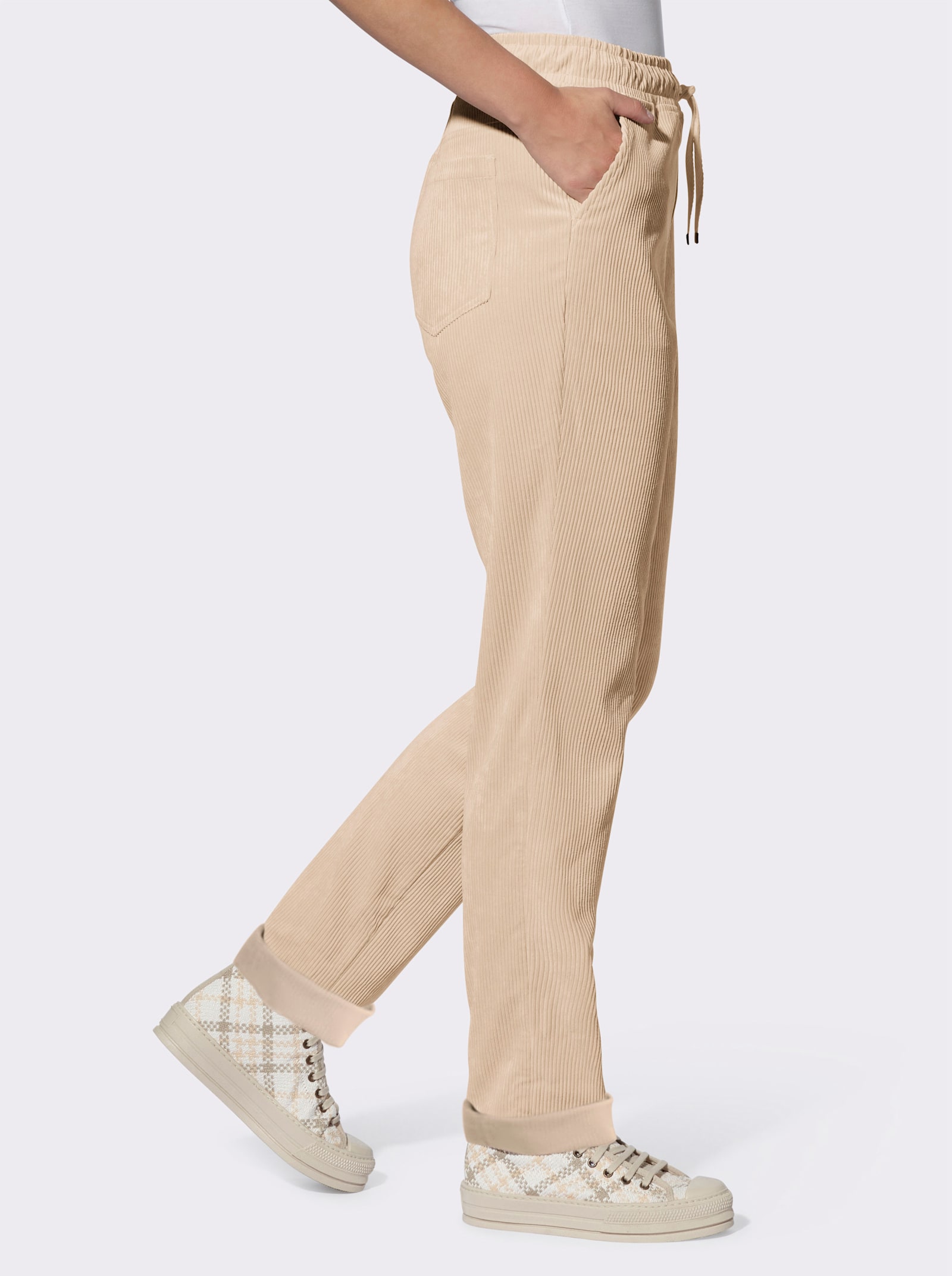 heine Cordhose mit Rundum-Dehnbund - elfenbein