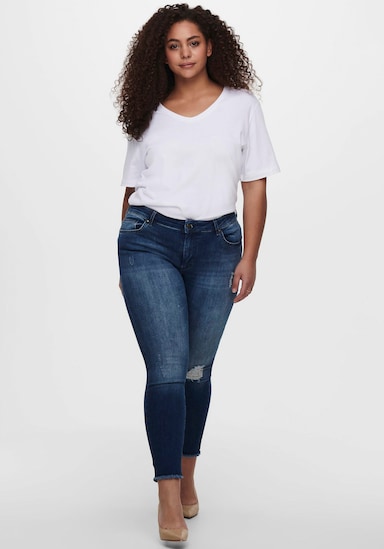 Skinny-fit-Jeans - blue-used