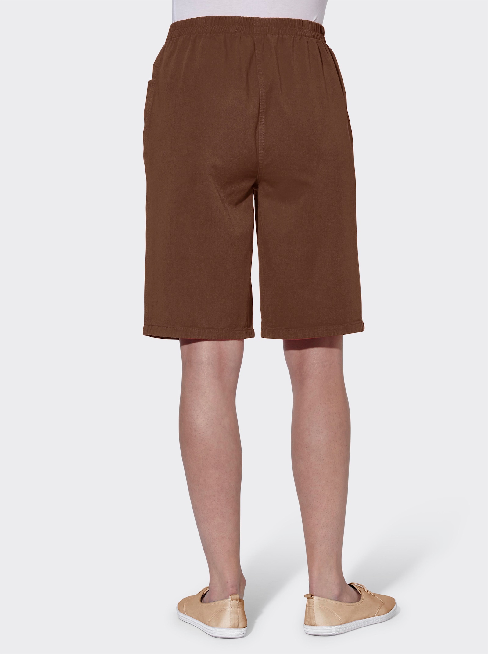 Bermudas mit Rundum-Dehnbund - dunkelbraun