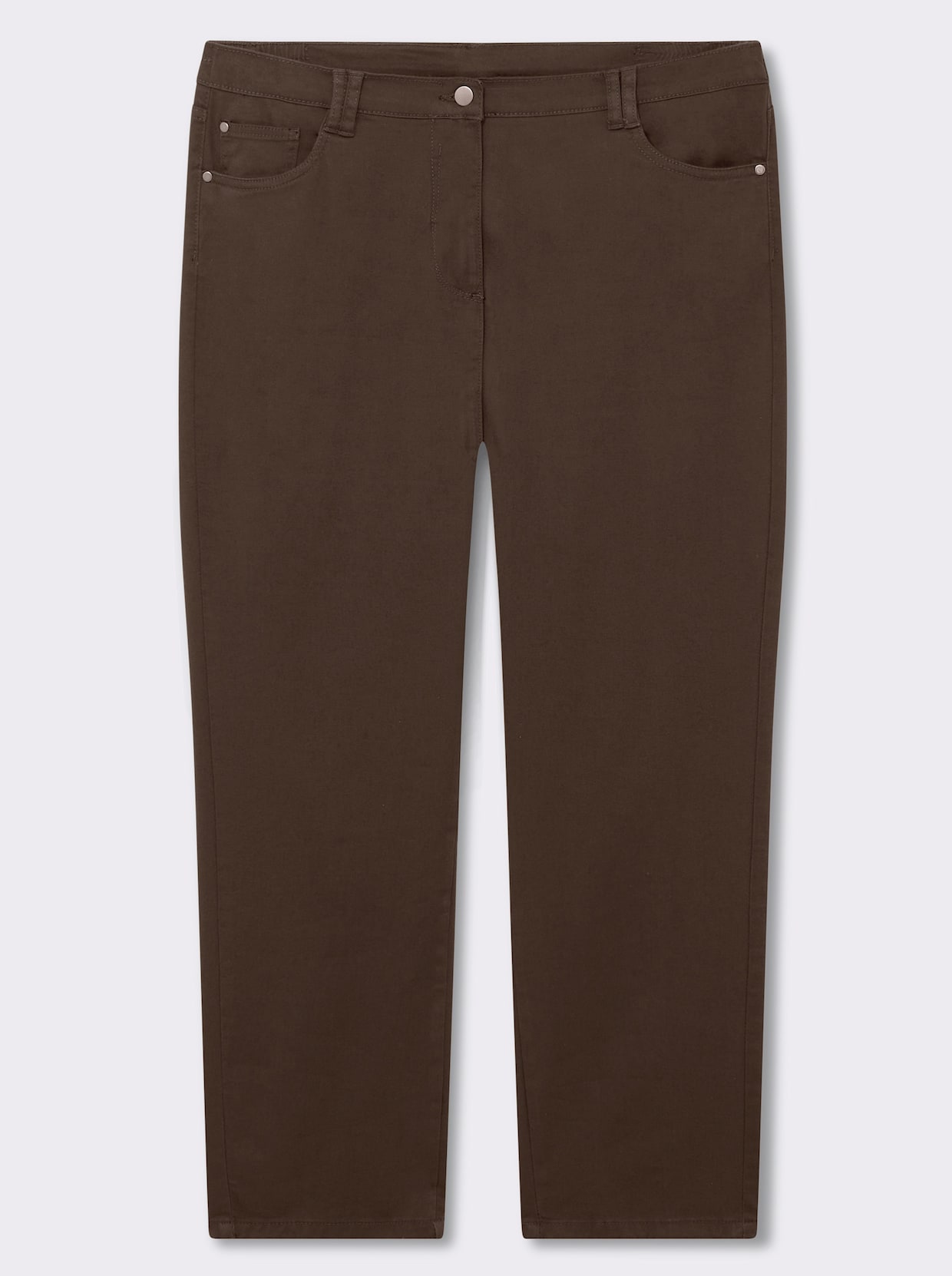 5-Pocket-Jeans mit Stickerei-Motiv - schoko