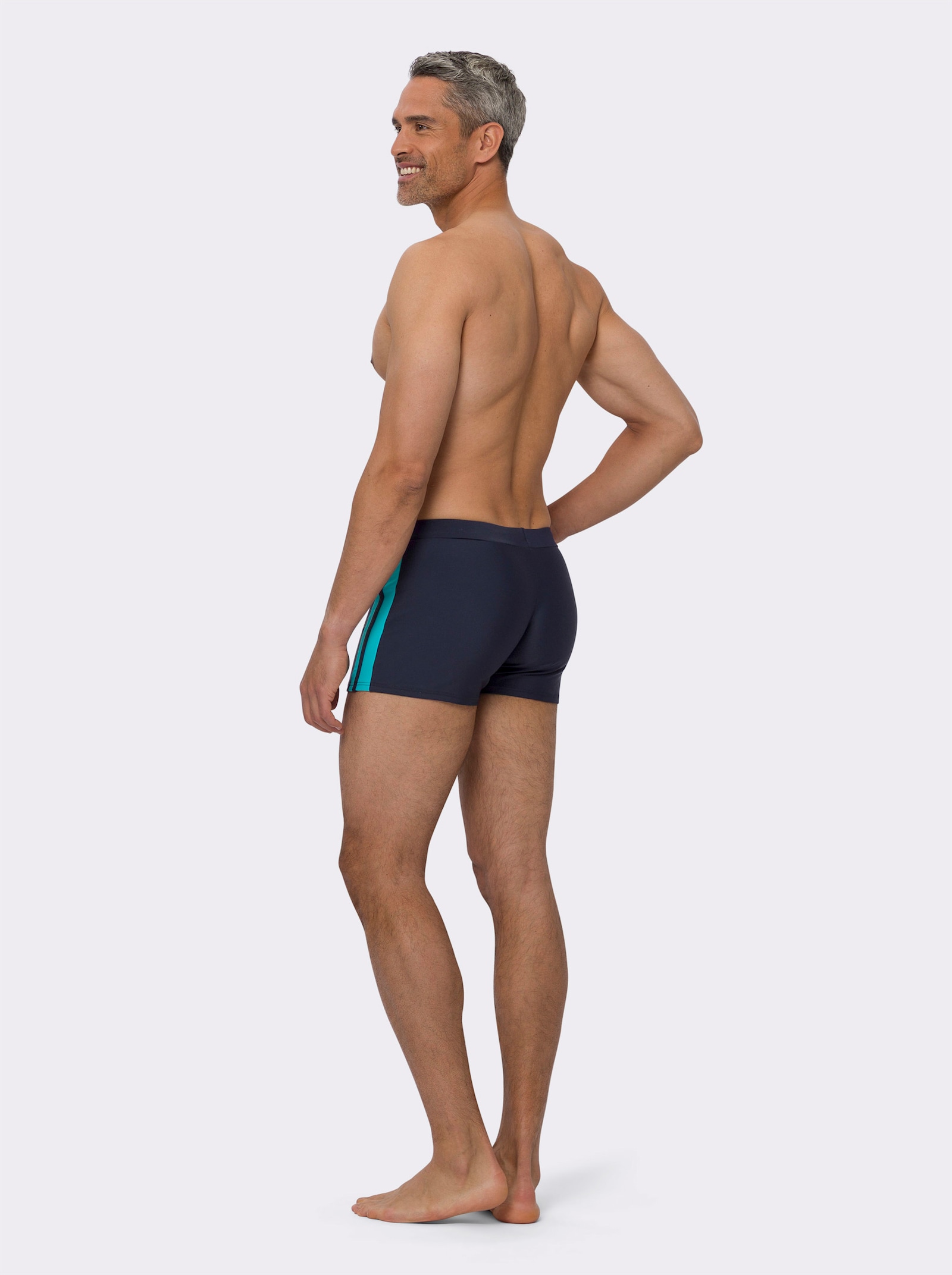 Plavky s nastavitelným páskem na zavázání uvnitř - námořnická modrá