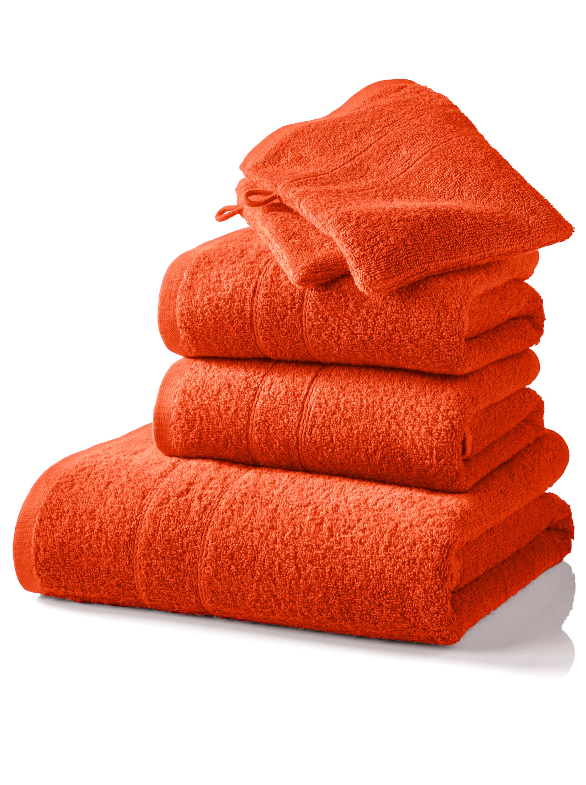 Orange  günstig Kaufen-4-tlg. Handtuch-Sparset in orange von wäschepur. 4-tlg. Handtuch-Sparset in orange von wäschepur <![CDATA[Flauschiges und sehr hochwertiges Handtuch-Programm in vielen Farben. Auch als praktische, preiswerte Sparsets erhältlich!]]>. 