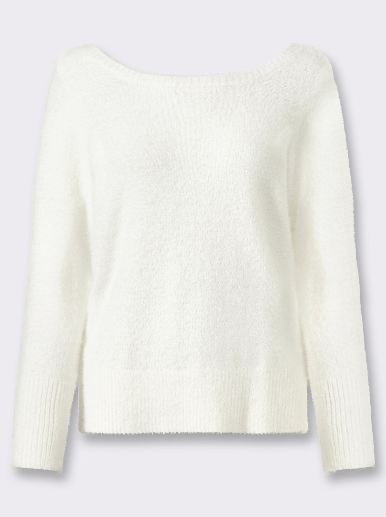 heine Langarm-Pullover aus wärmendem Flauschgarn - ecru