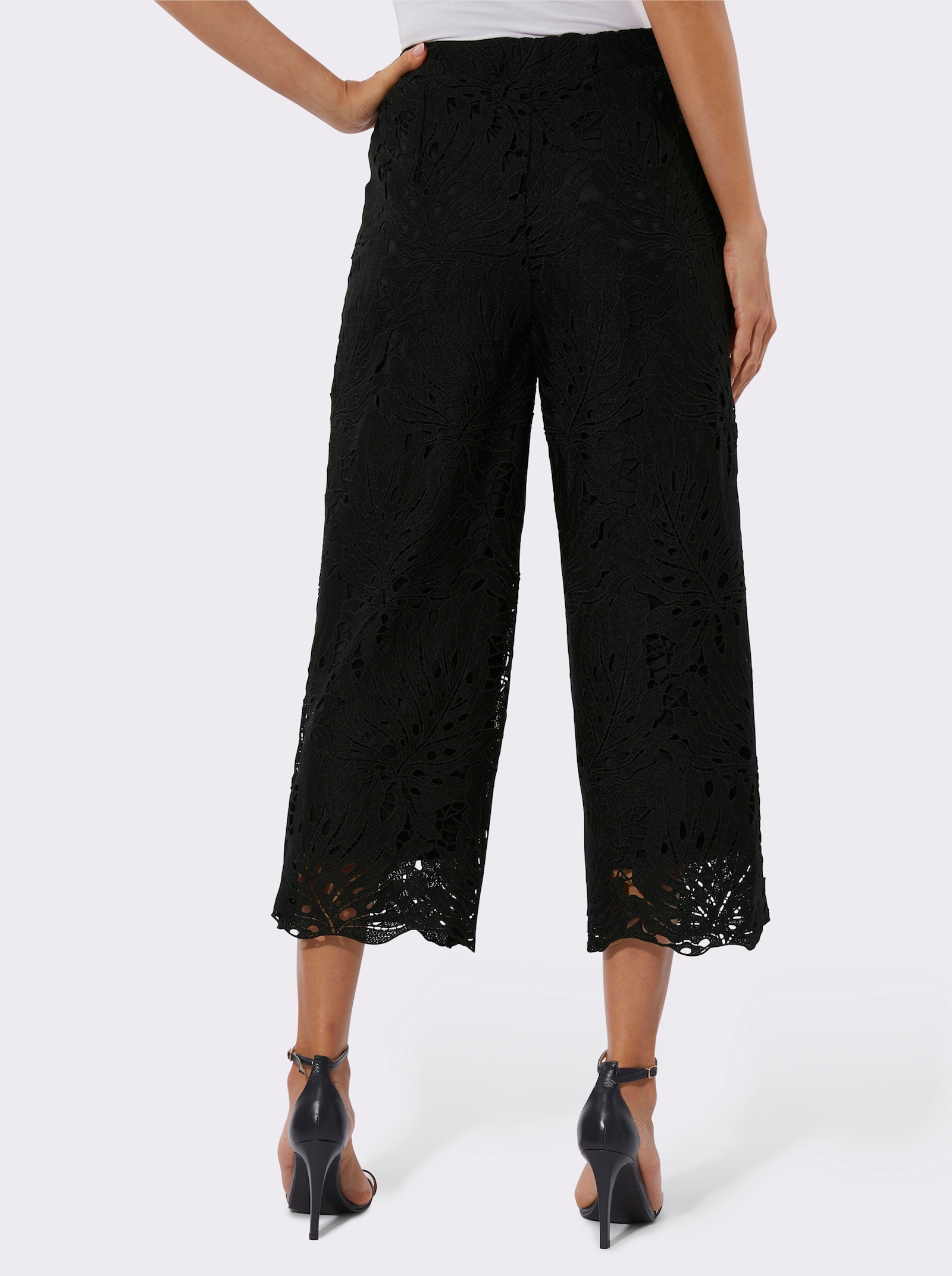 Marlene-Hose mit Rundum-Dehnbund - schwarz