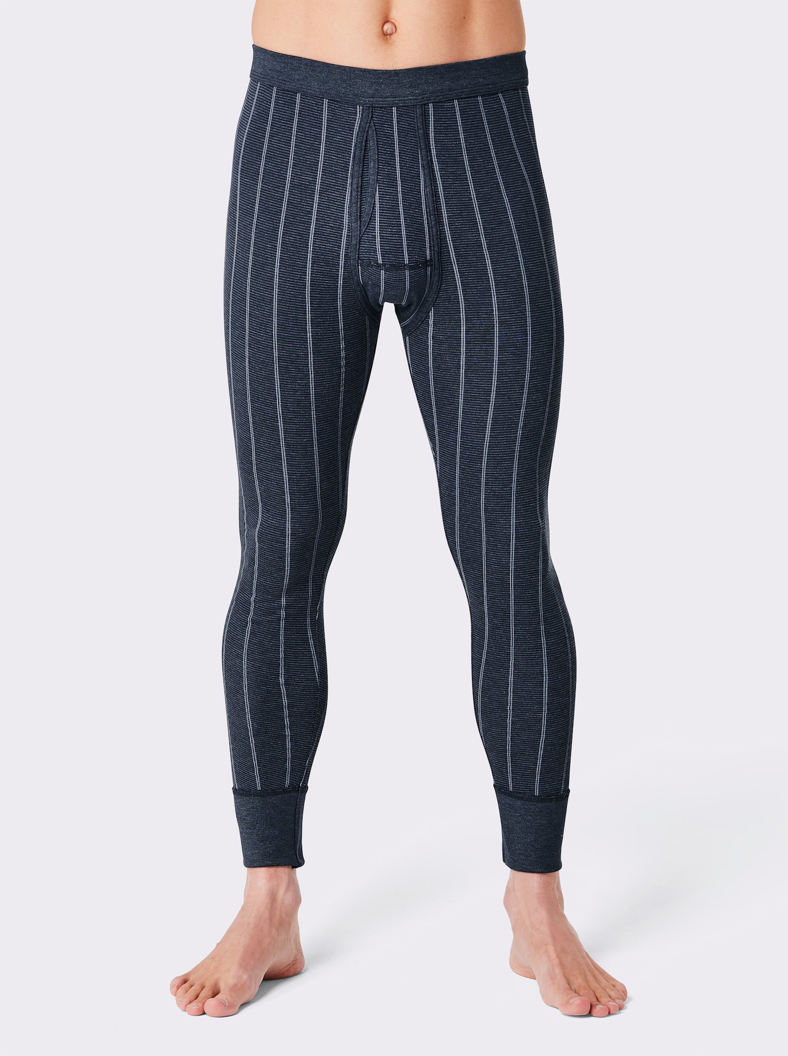 Herenlegging, lang - marine + lichtblauw