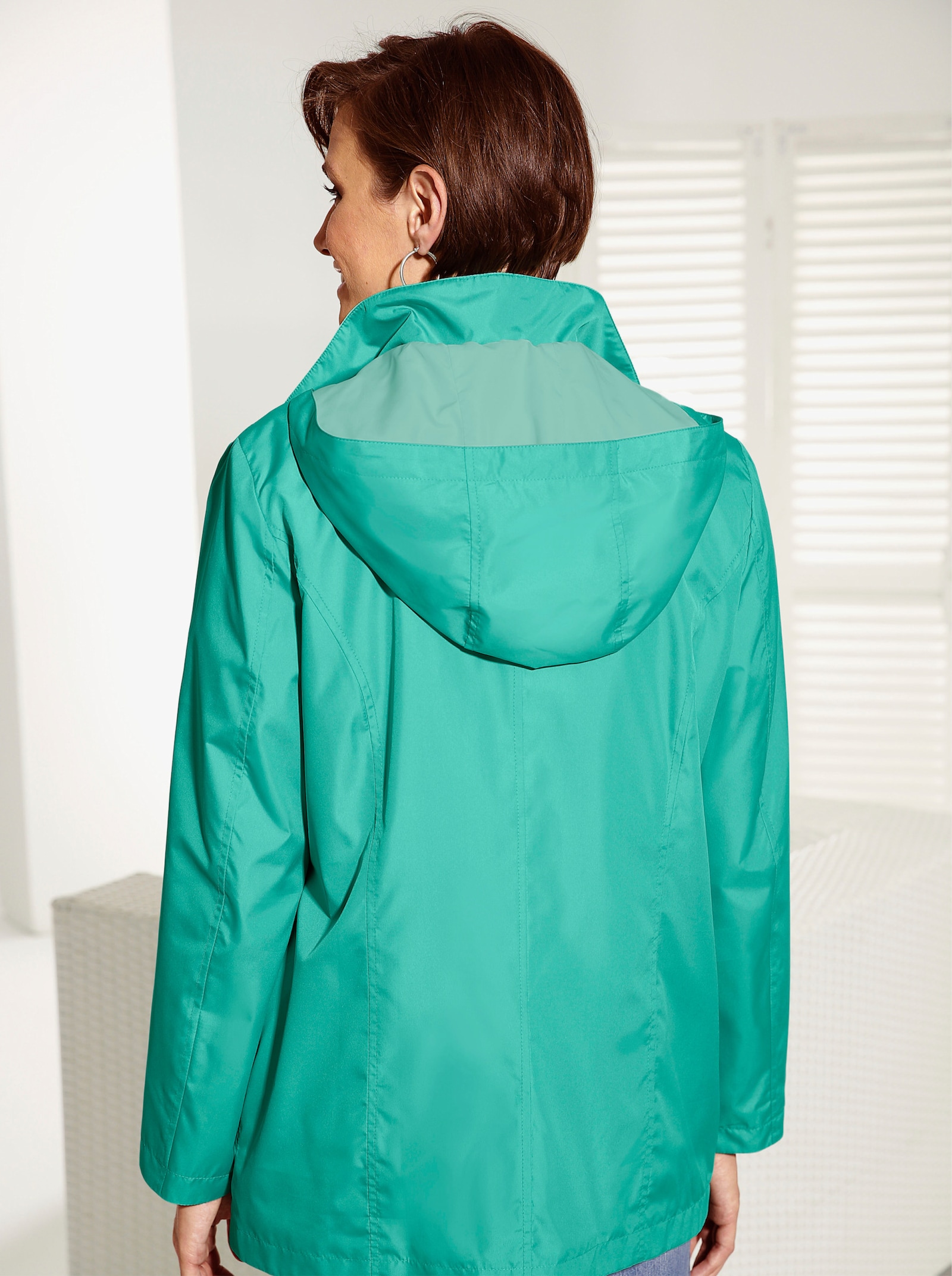 Funktionsjacke wind- und wasserabweisend - smaragdgrün