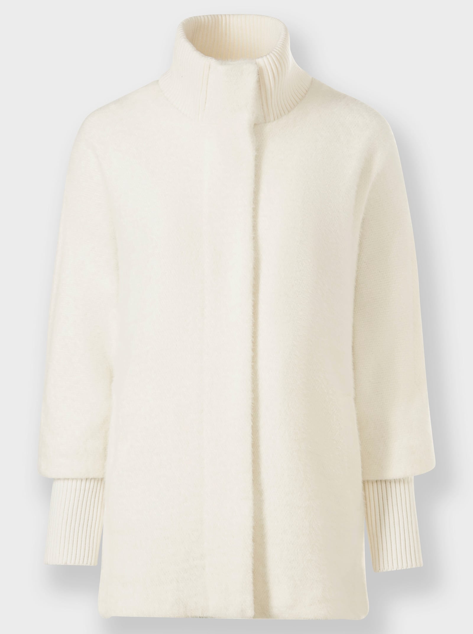 heine Jacke aus haarigem Effektgarn - ecru