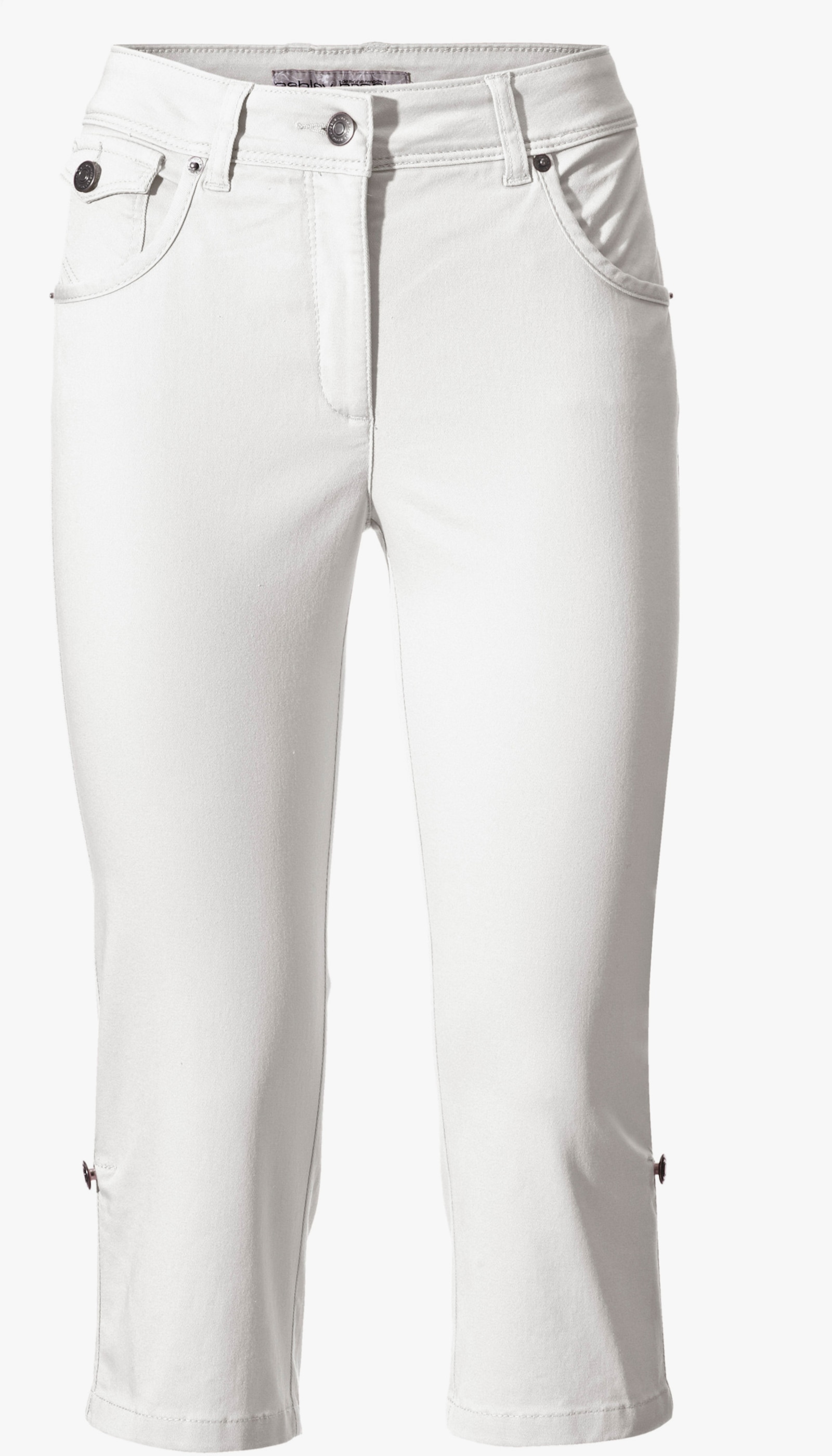 heine Caprijeans mit Power-Mesh - weiß