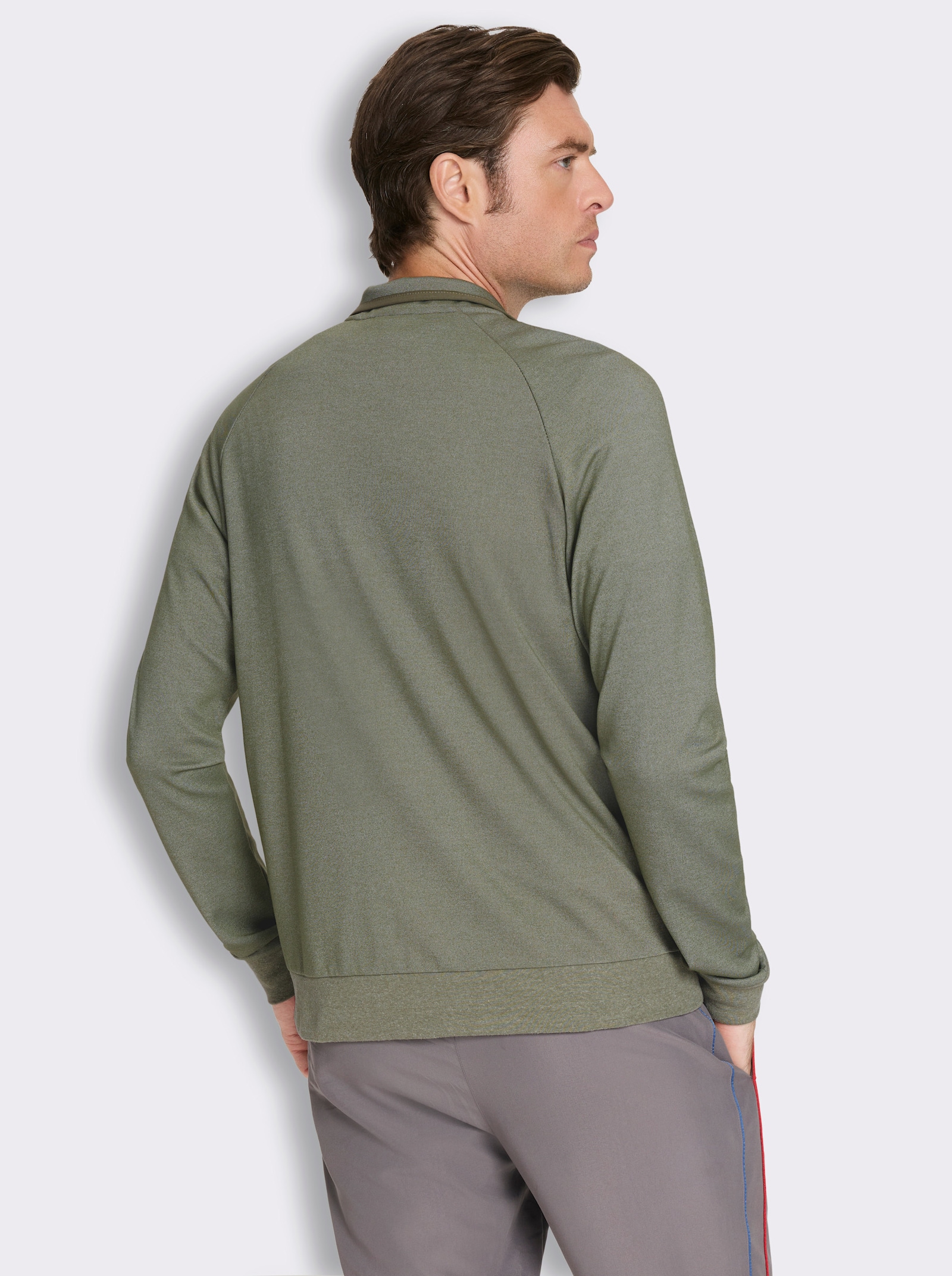 Catamaran Sports Sweatjacke mit Bündchenabschluss - khaki-meliert